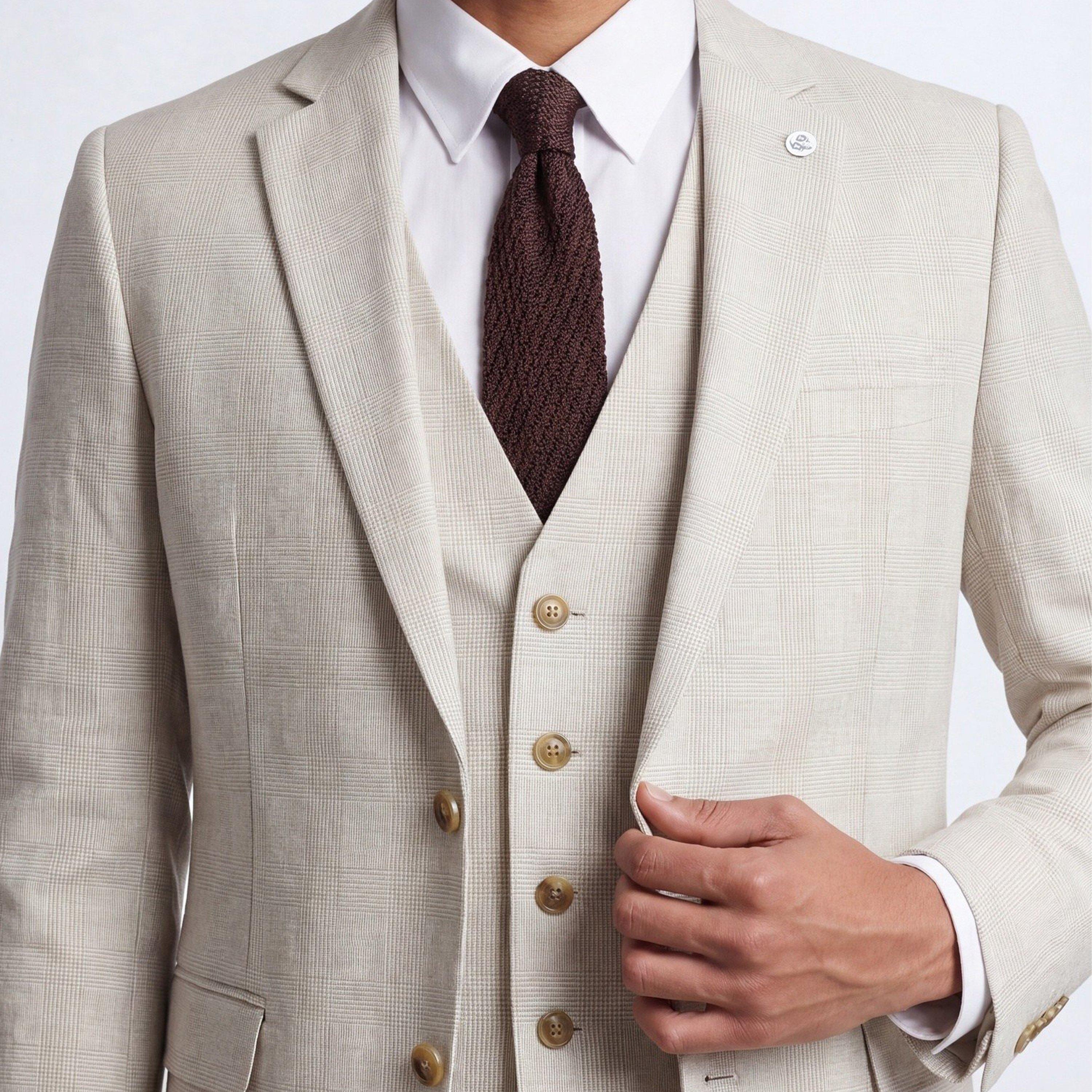 Grey - Twisted Tailor - Beckford Slim Fit Check Suit Jacket - 4