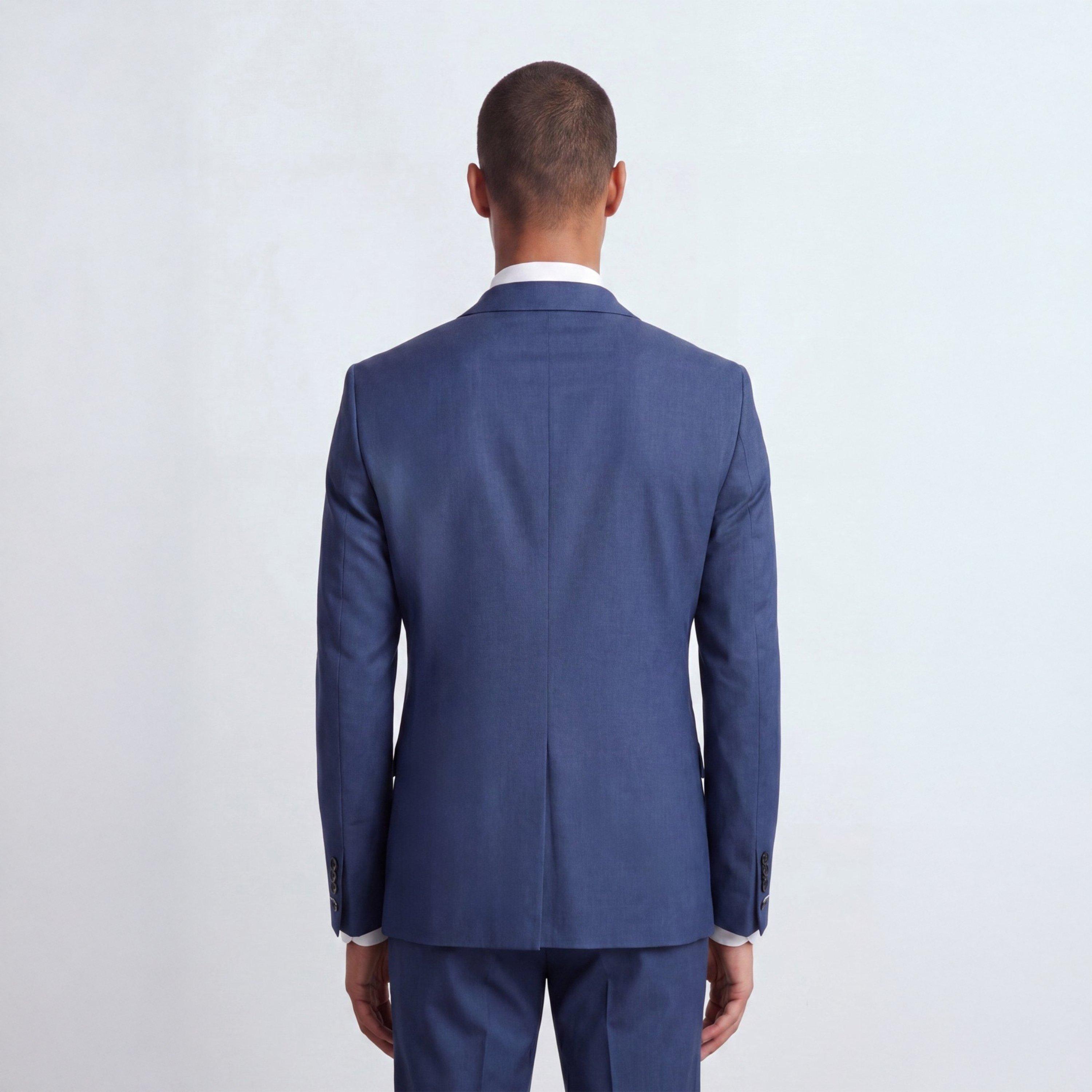 Mid Blue - Twisted Tailor - Mens Gordon Peak Slim Fit Suit Jacket - 3