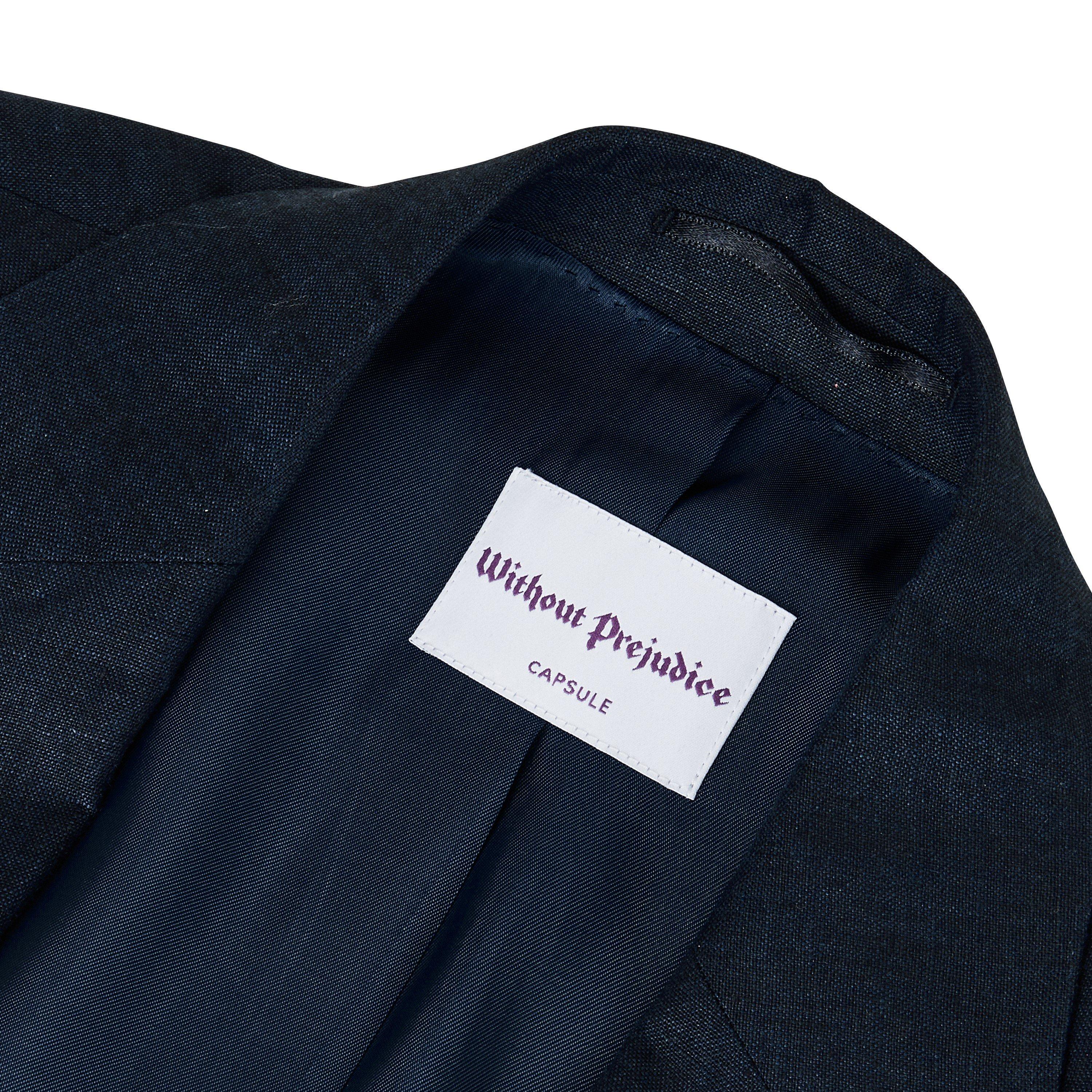 Navy Linen - Without Prejudice - Frith Slim Fit Linen Jacket - 10