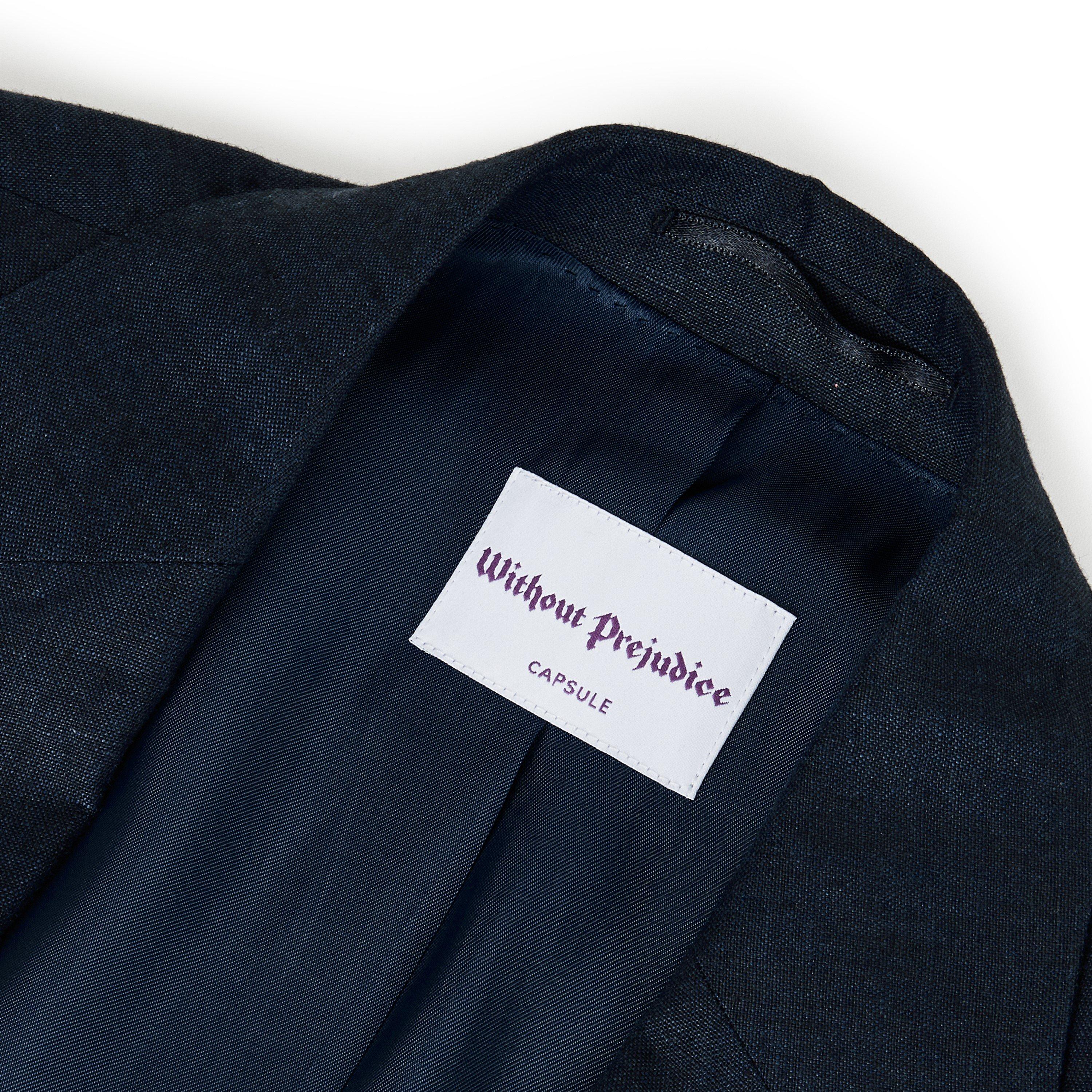 Navy Linen - Without Prejudice - Frith Slim Fit Linen Jacket - 6