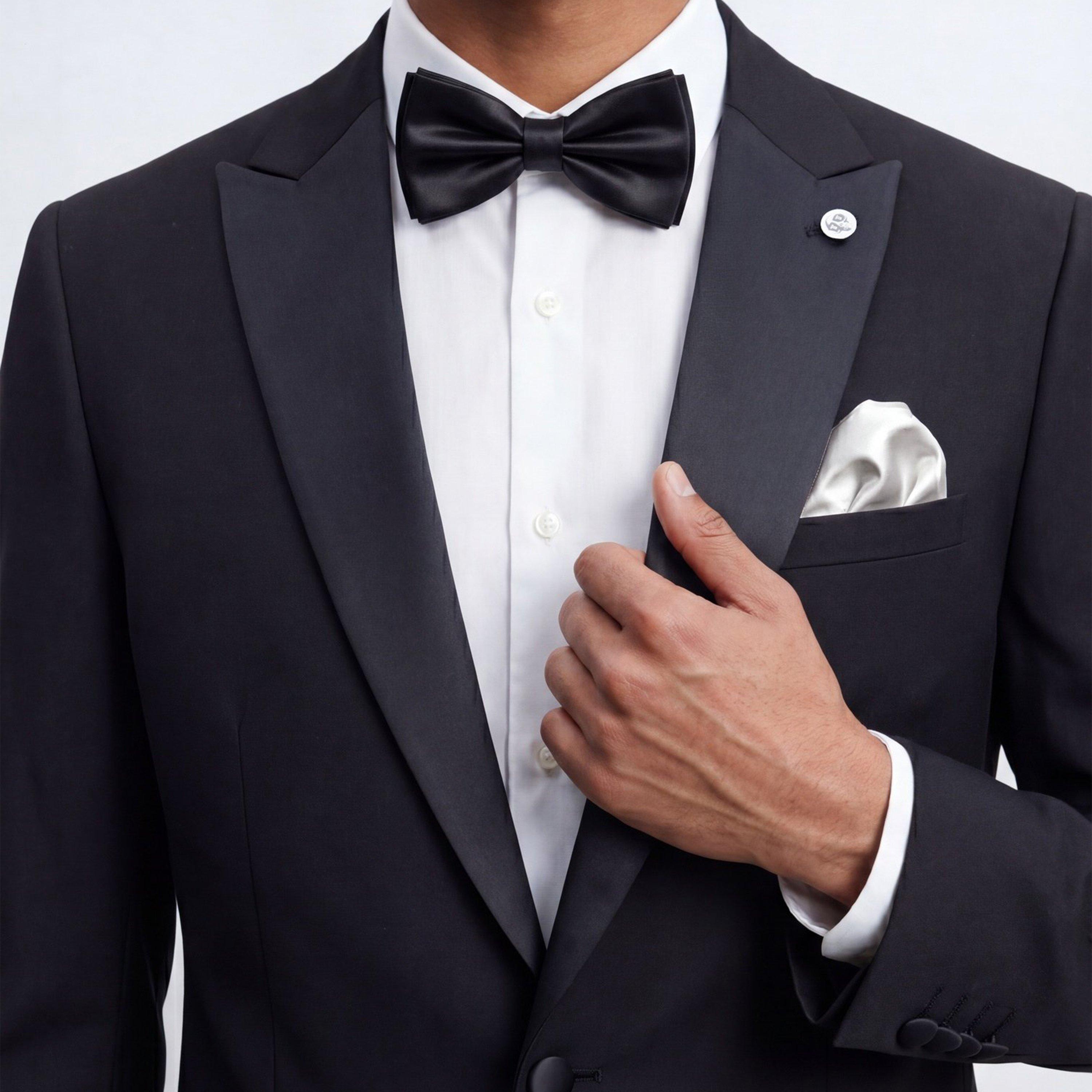 Black - Twisted Tailor - Kingdon Slim Fit Tuxedo Jacket - 4