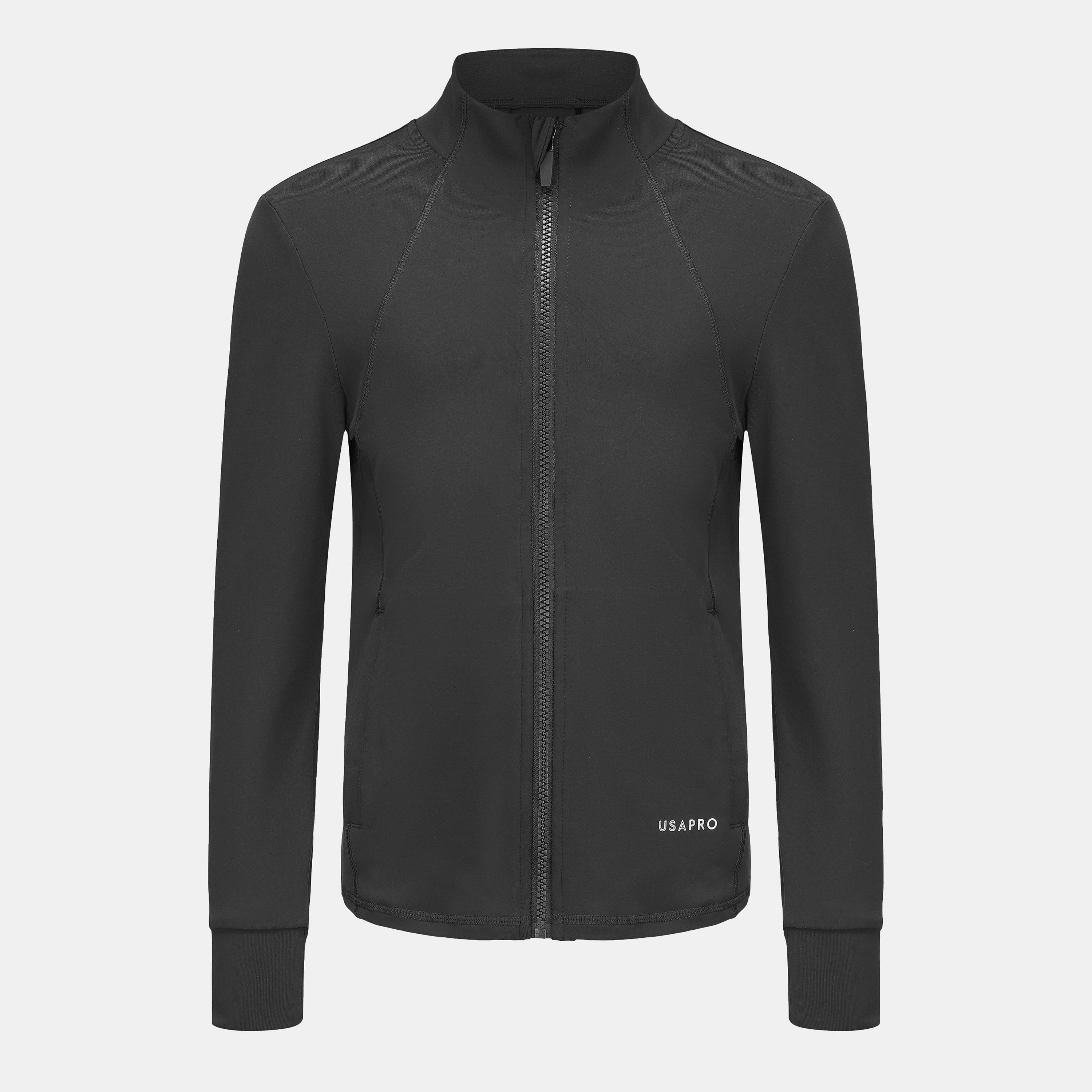 Usa Pro Girls Training Fitness Jacket Juniors - Charcoal - 9-10 (M)