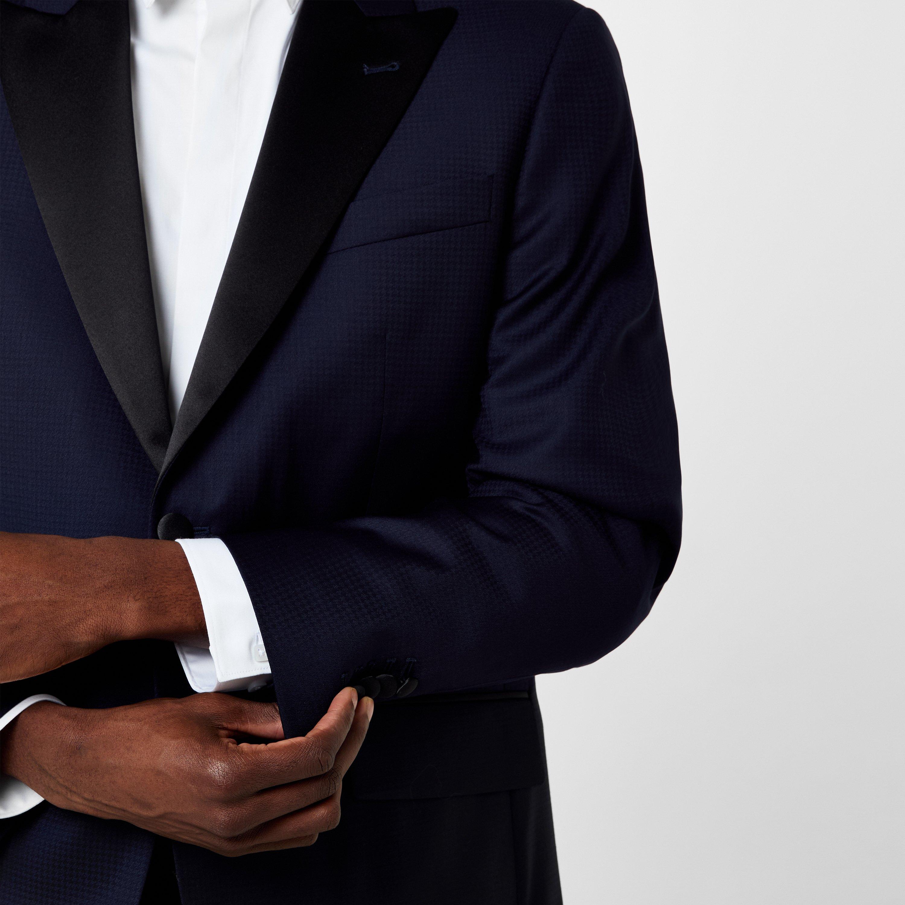 Navy - Richard James - Rivulet Tuxedo Jacket - 3