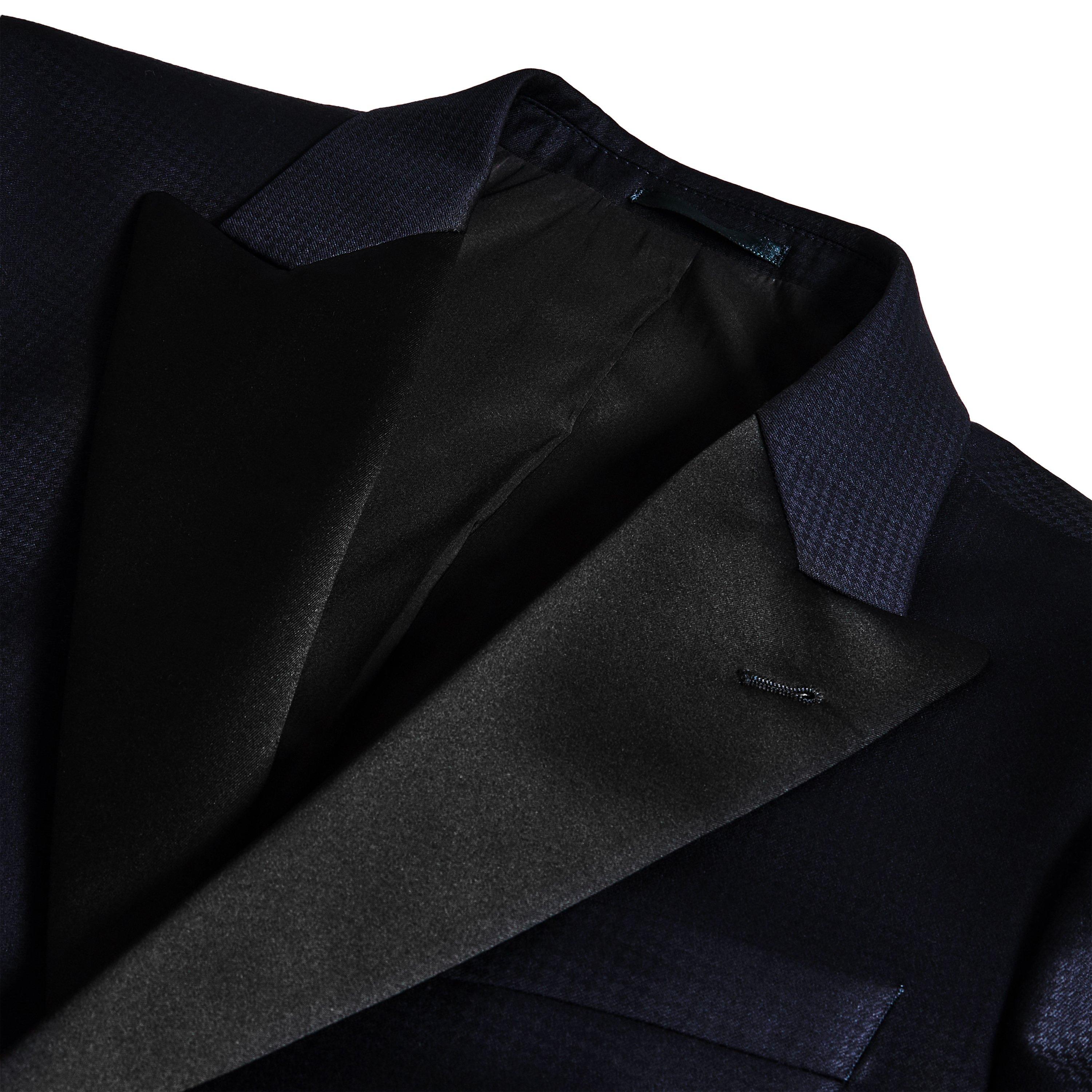 Navy - Richard James - Rivulet Tuxedo Jacket - 5