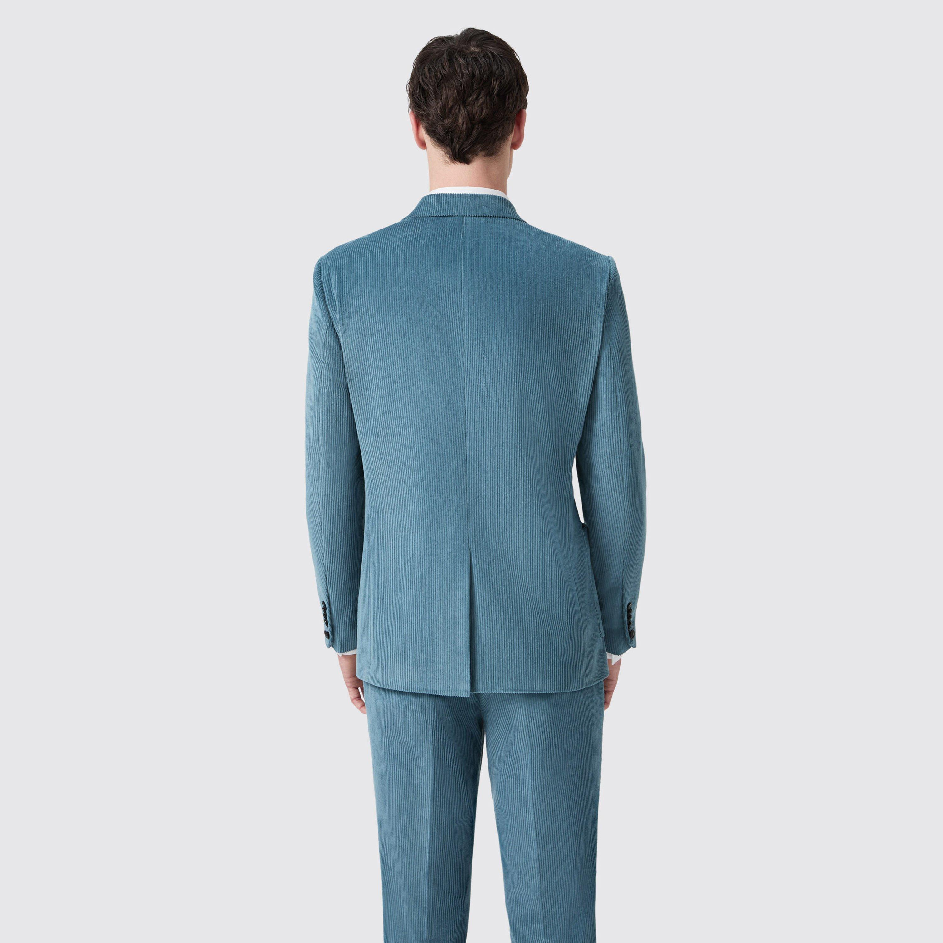 Bright Bl Cord - Twisted Tailor - Aston Slim Fit DB Cord Jacket - 4