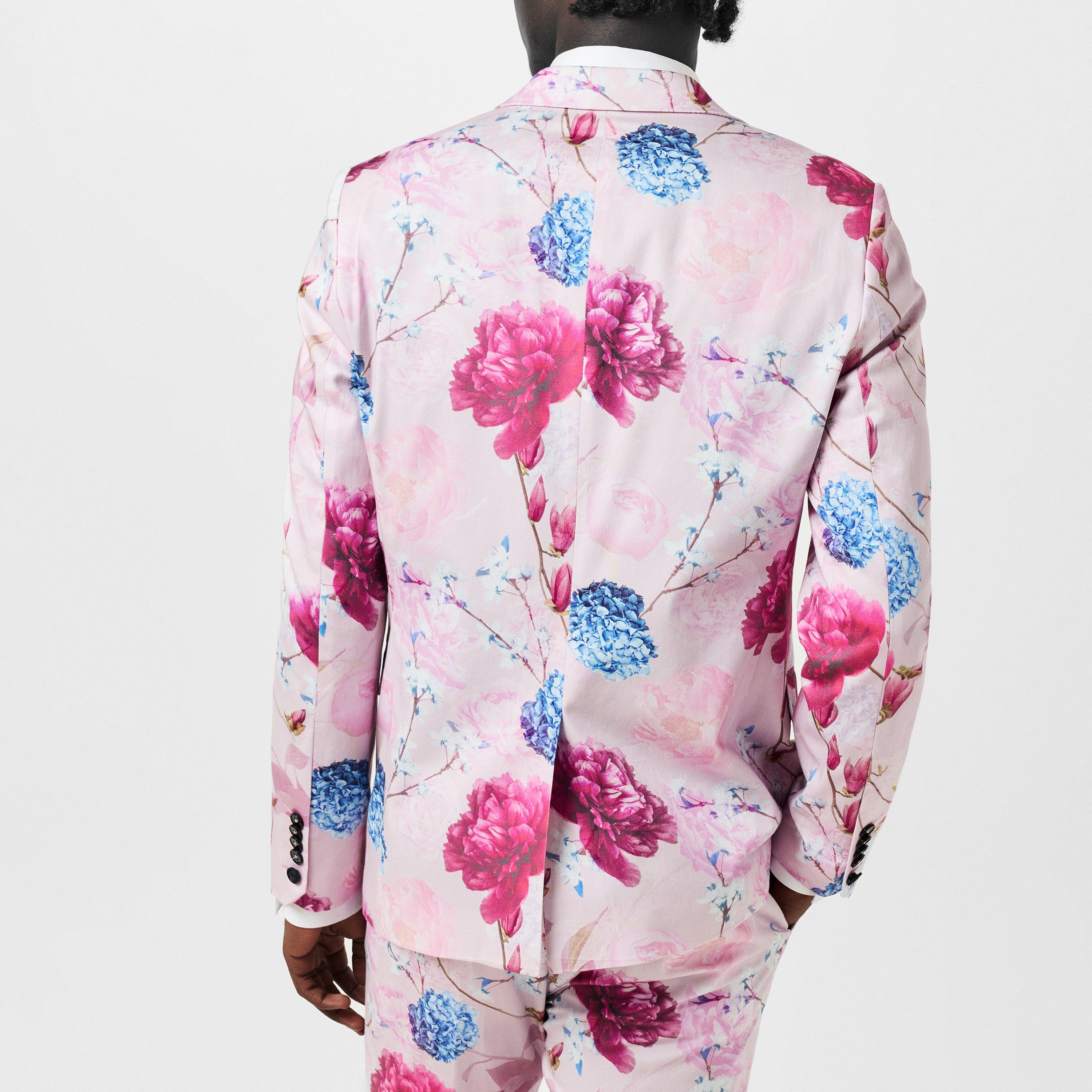 Pink Floral - Twisted Tailor - Russell Skinny Fit Floral Jacket - 4