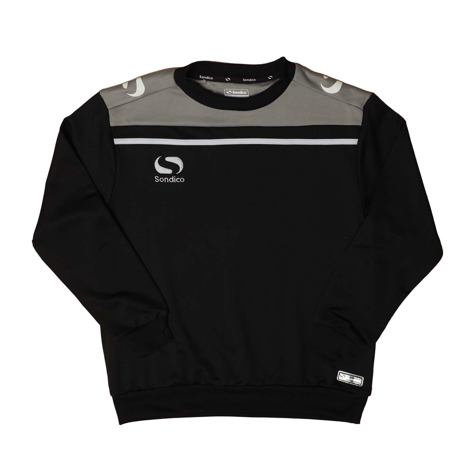 Sondico Boys Performance Crew Sweatshirt - Black/Charcoal - 13 (XL)