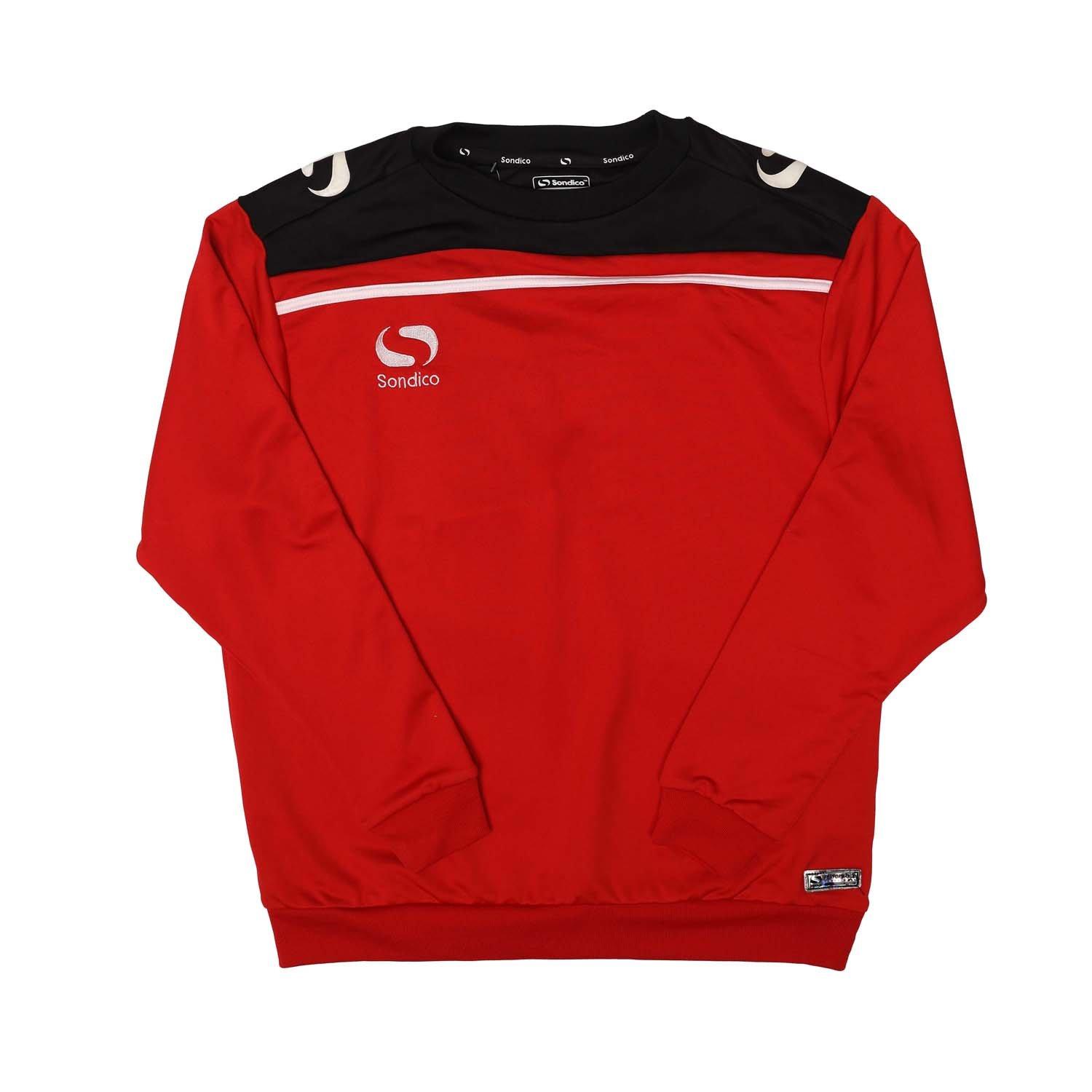 Sondico Boys Performance Crew Sweatshirt - Red/Black - 9-10 (M)