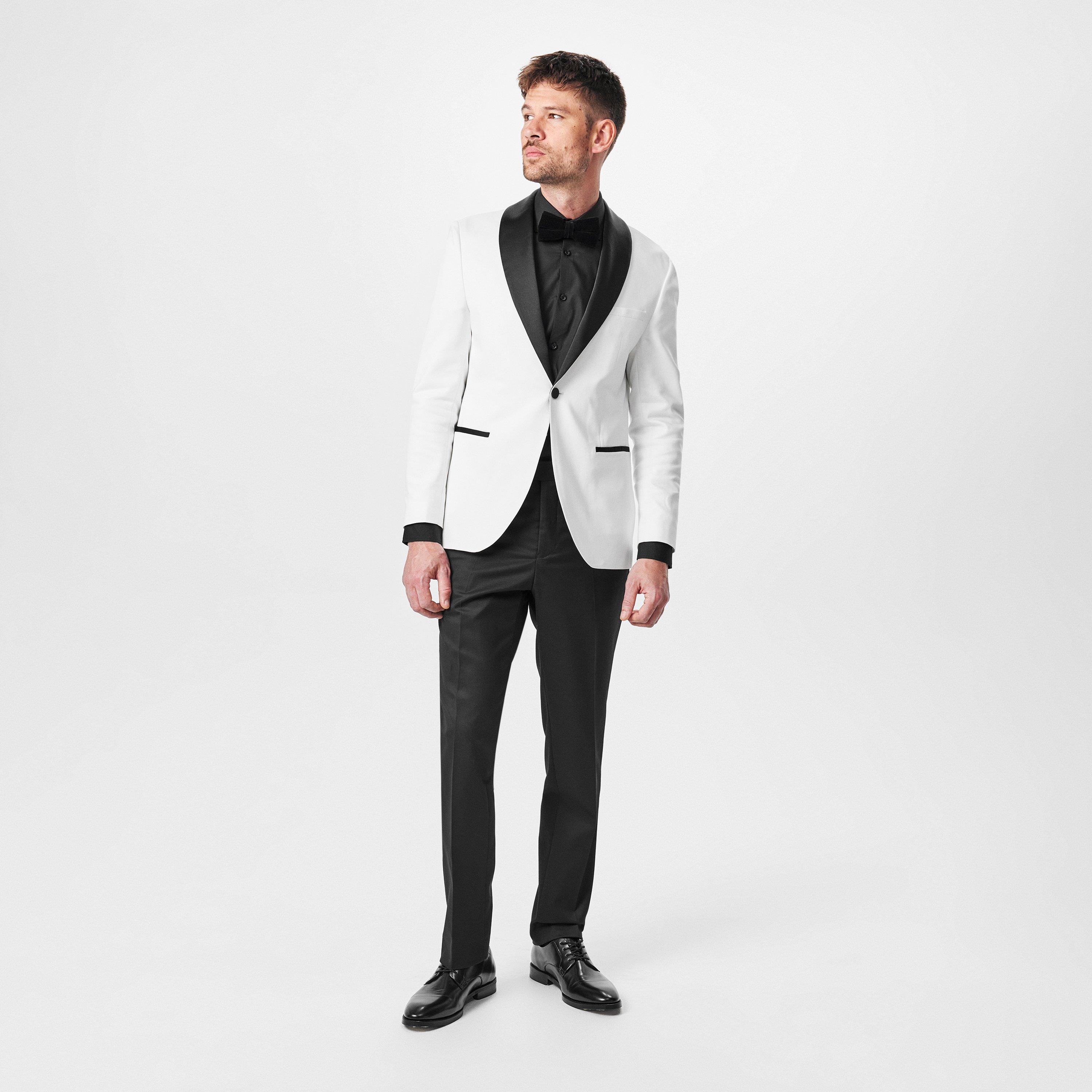 White - Twisted Tailor - Stanhope Slim Fit Tux Jacket - 6