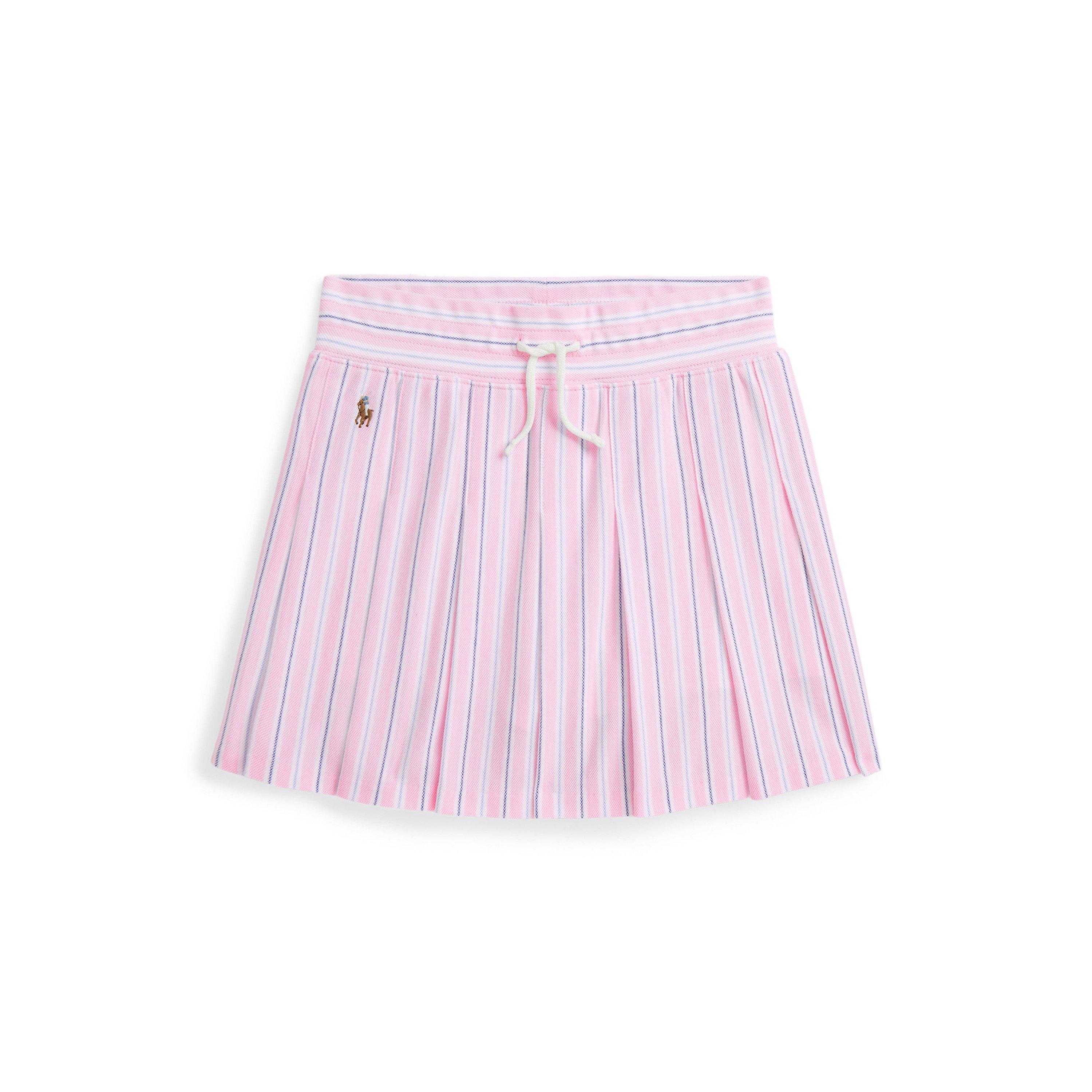 Polo Ralph Lauren  Lgt Pink Stripe Kids' Hidden Shorts Skort - 16Y/XL