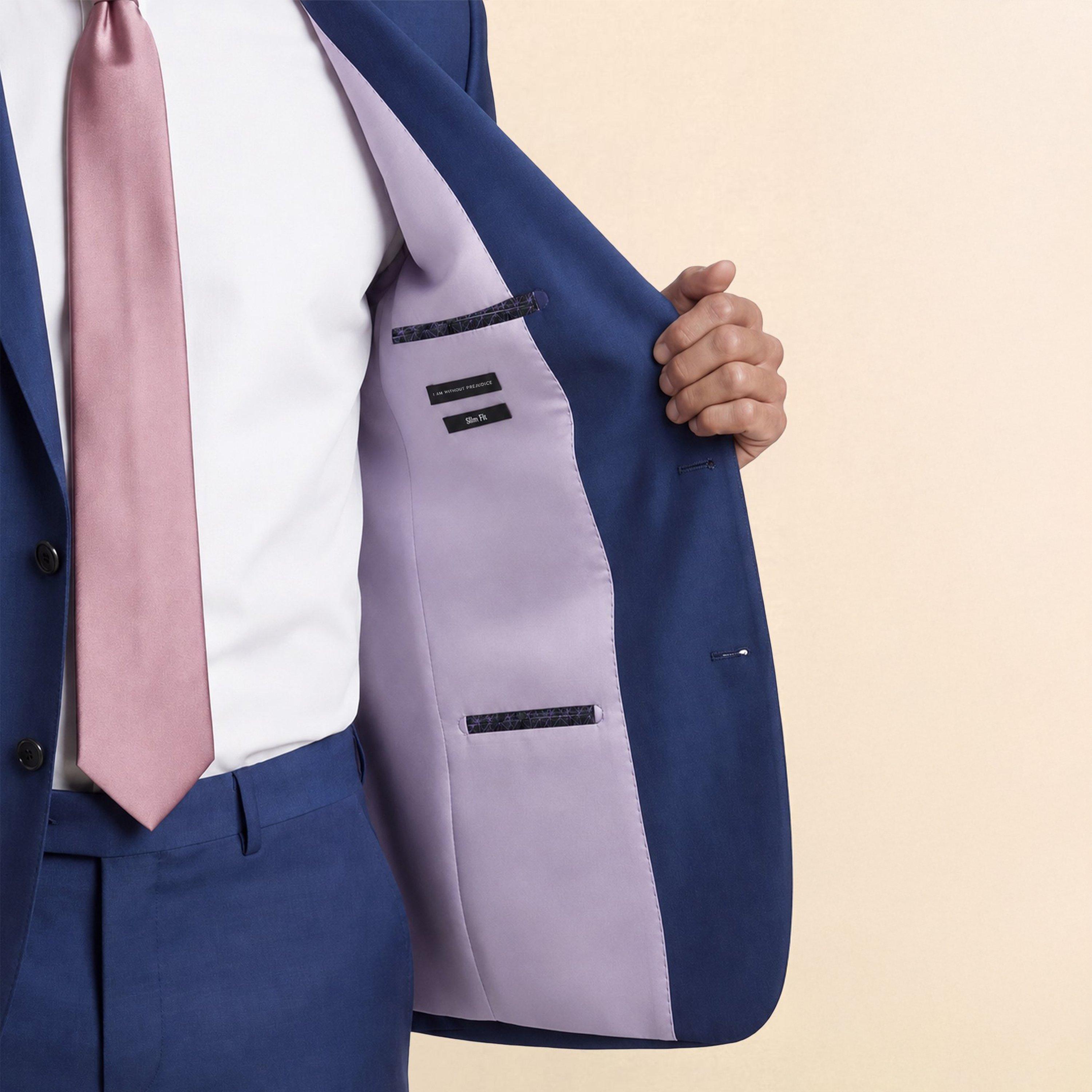 Royal Blue - Without Prejudice - Harrow Slim Fit Blue Suit Jacket - 4