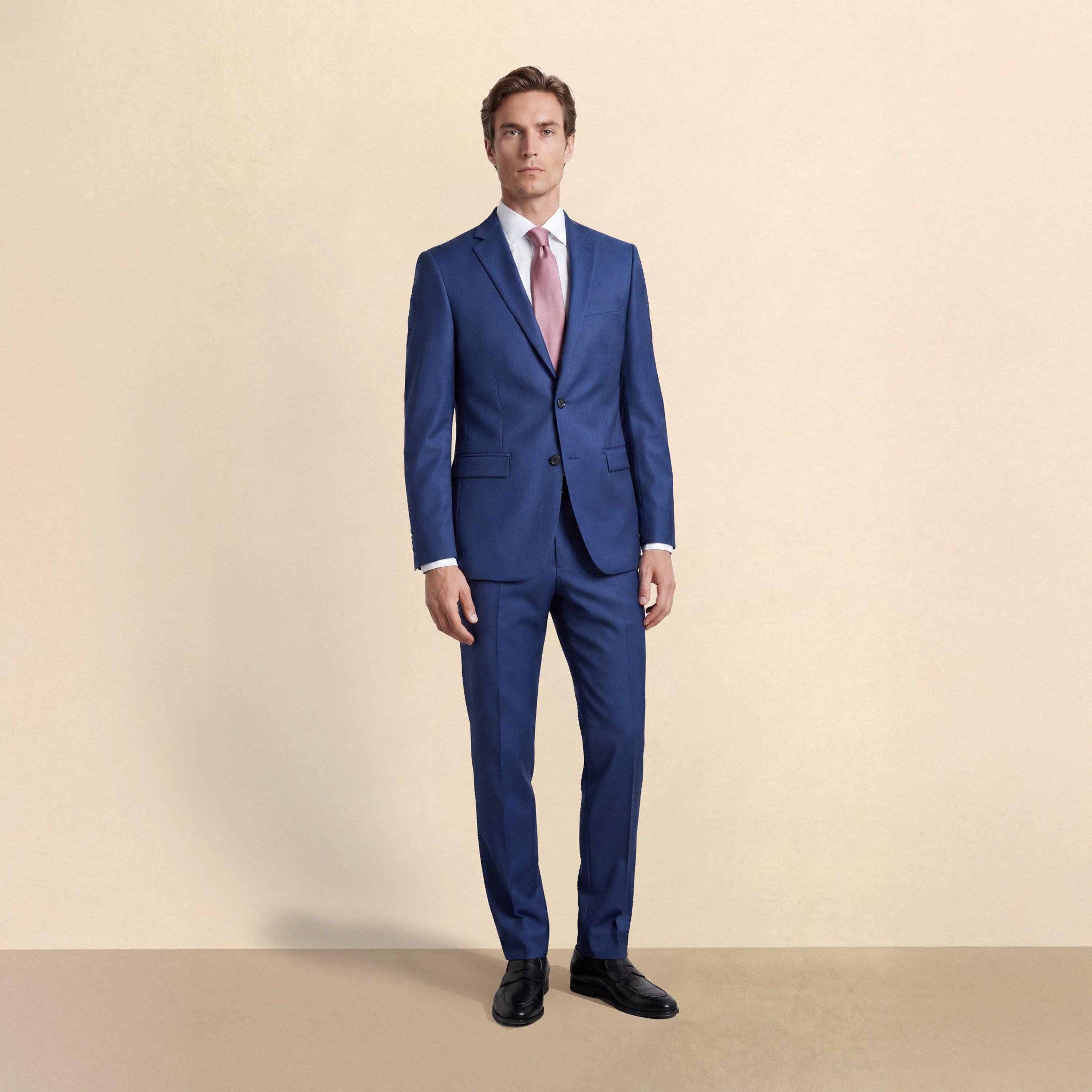 Royal Blue - Without Prejudice - Harrow Slim Fit Blue Suit Jacket - 5