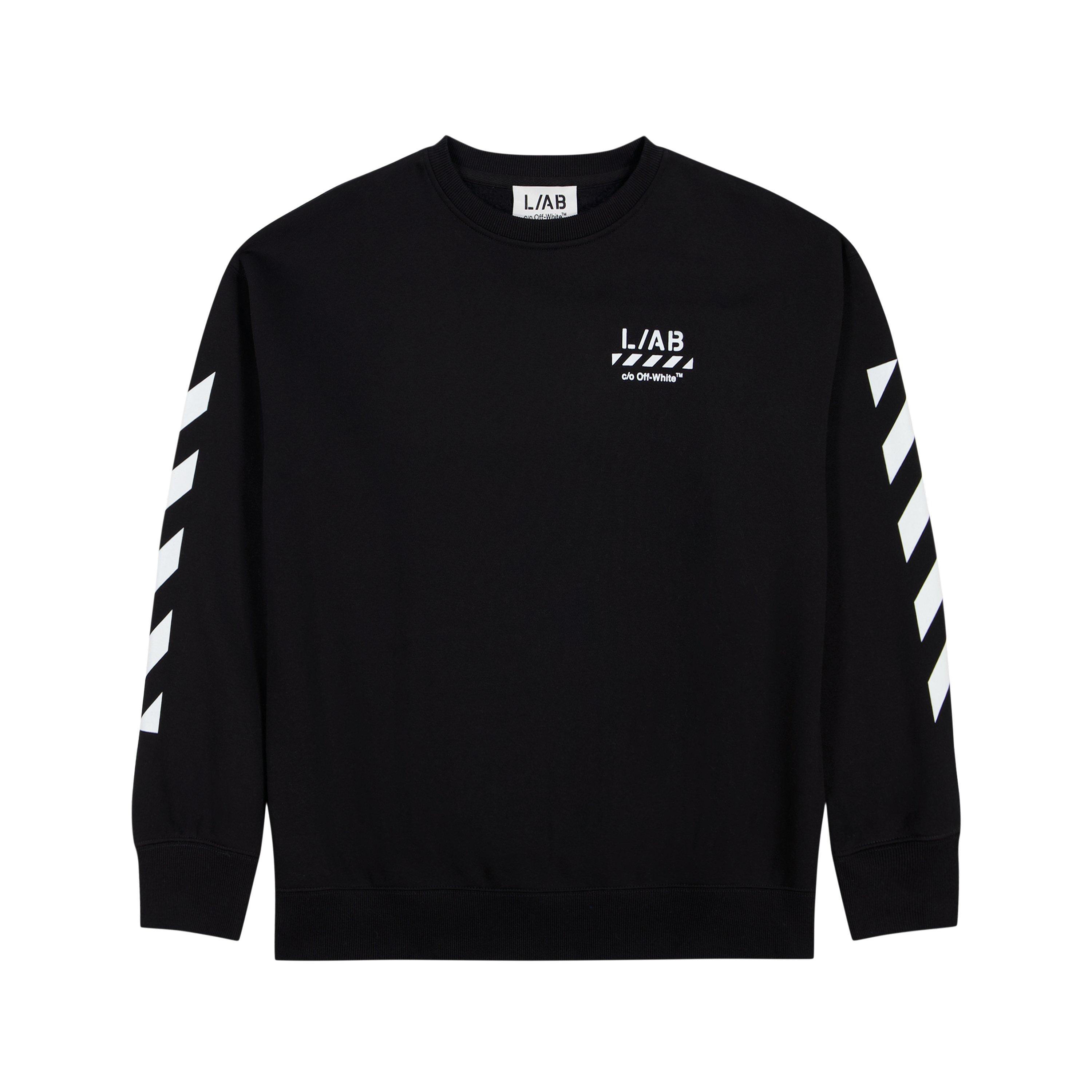 Black - L AB Off White - L/AB S Logo Crew Jn64 - 1
