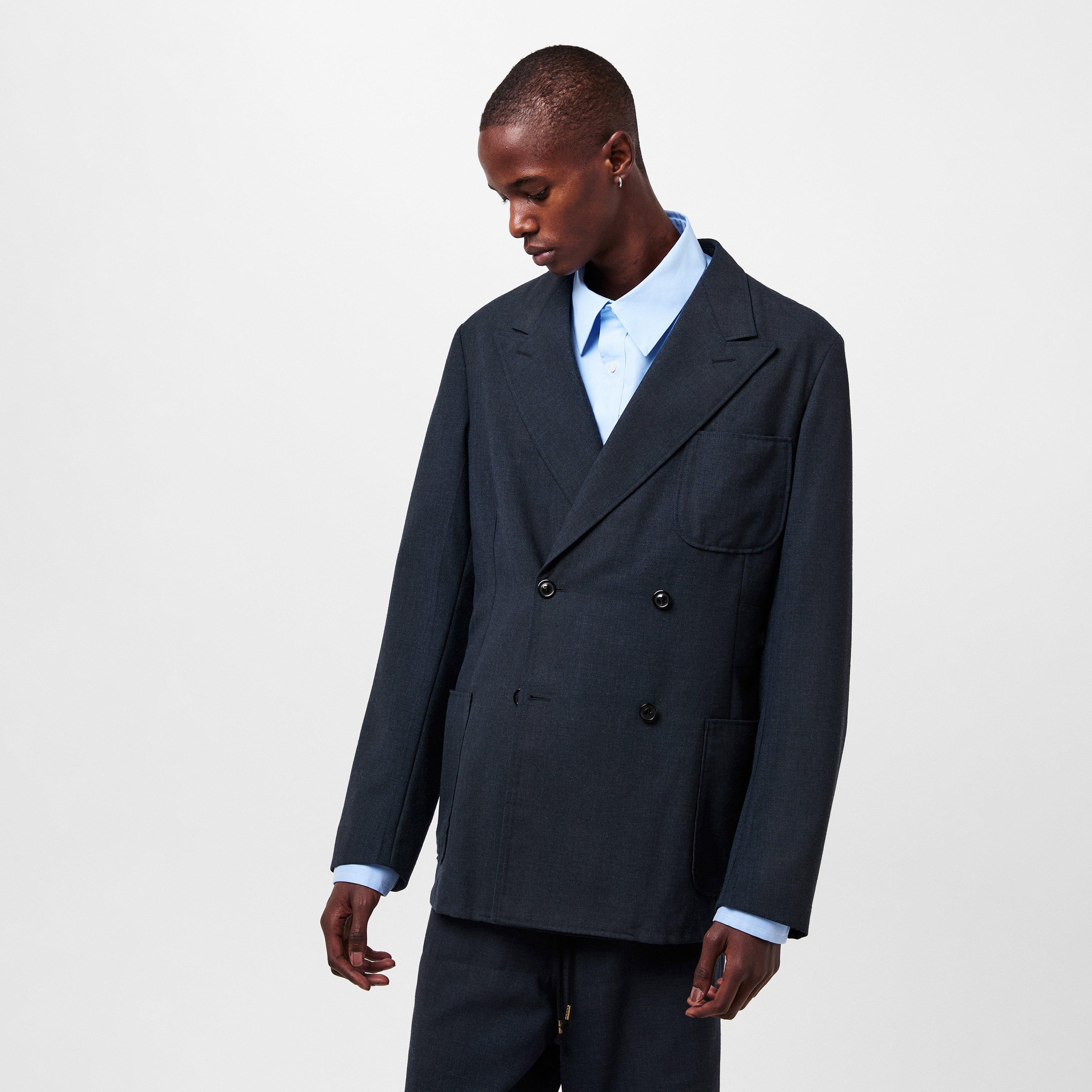 Dark Blue - Maison Margiela - Men's Tailored Two-Button Suit Jacket - 3