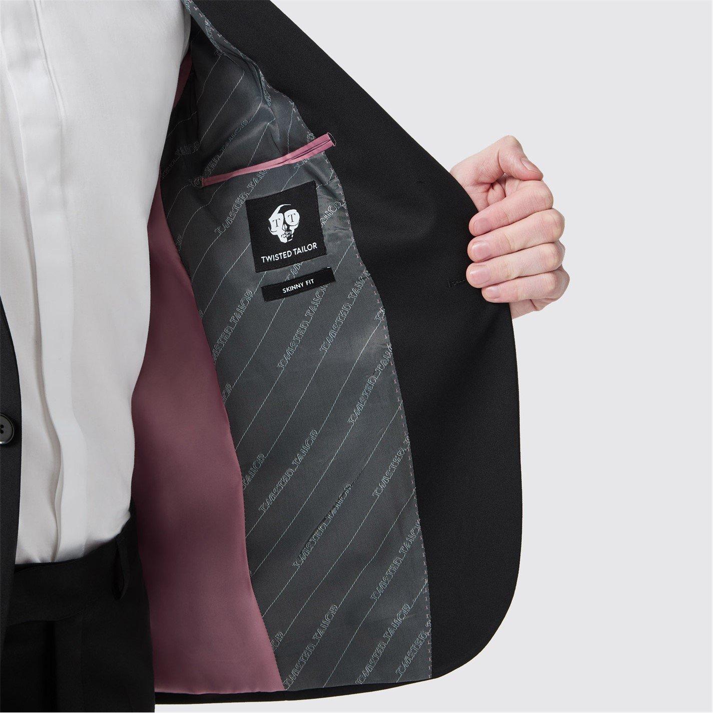 Black - Twisted Tailor - Ellroy Skinny Fit Jacket - 3