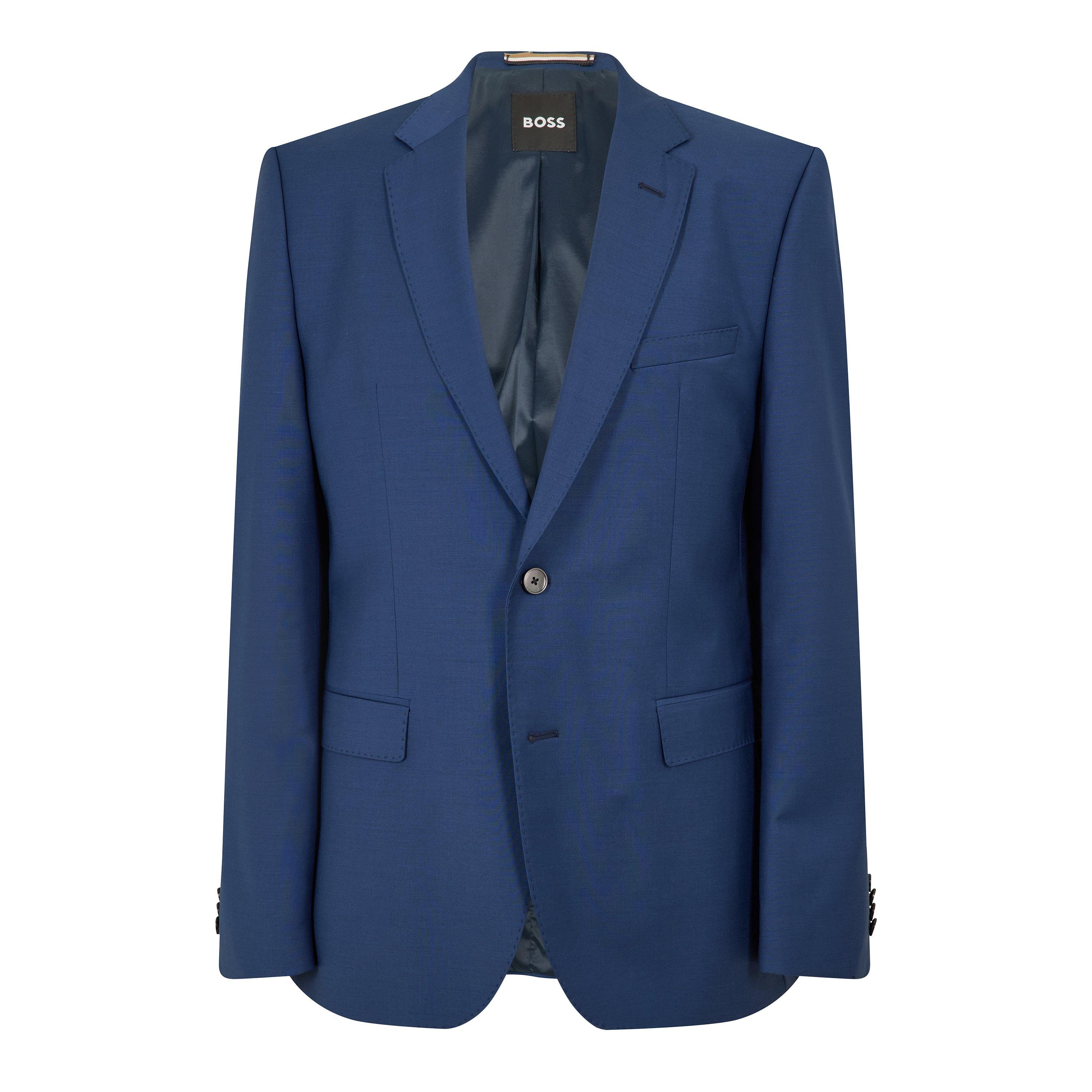 Boss Men's H-Jasper Luxury Suit Jacket - Open Blue - 42S (52S)