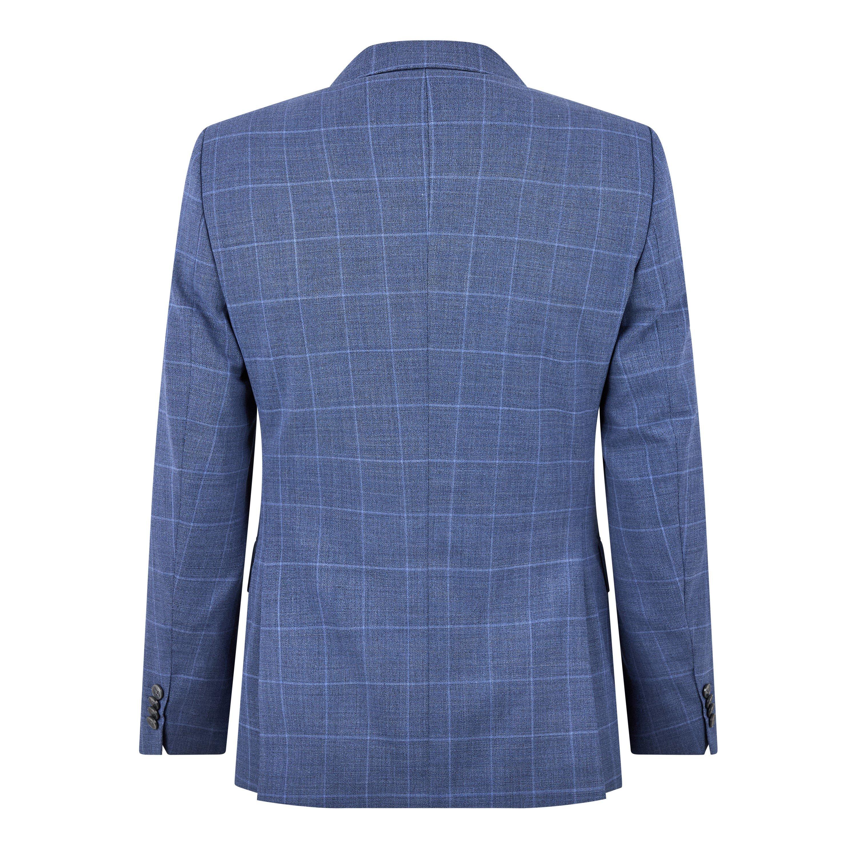 Blue Check - Boss - Men's HBB Suit Jacket - 2