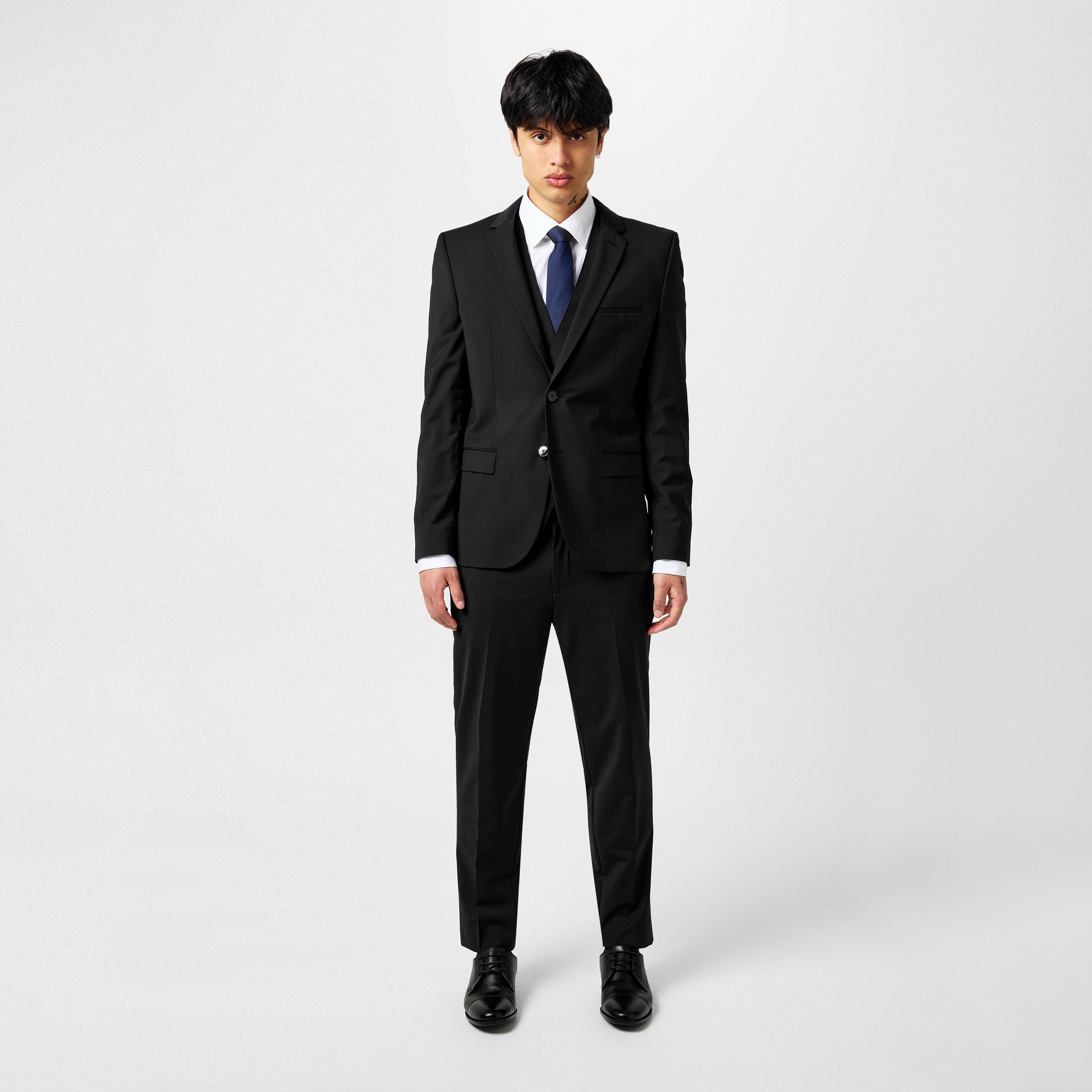 Black 001 - Hugo - Men's Slim-fit Arti Suit Jacket - 6