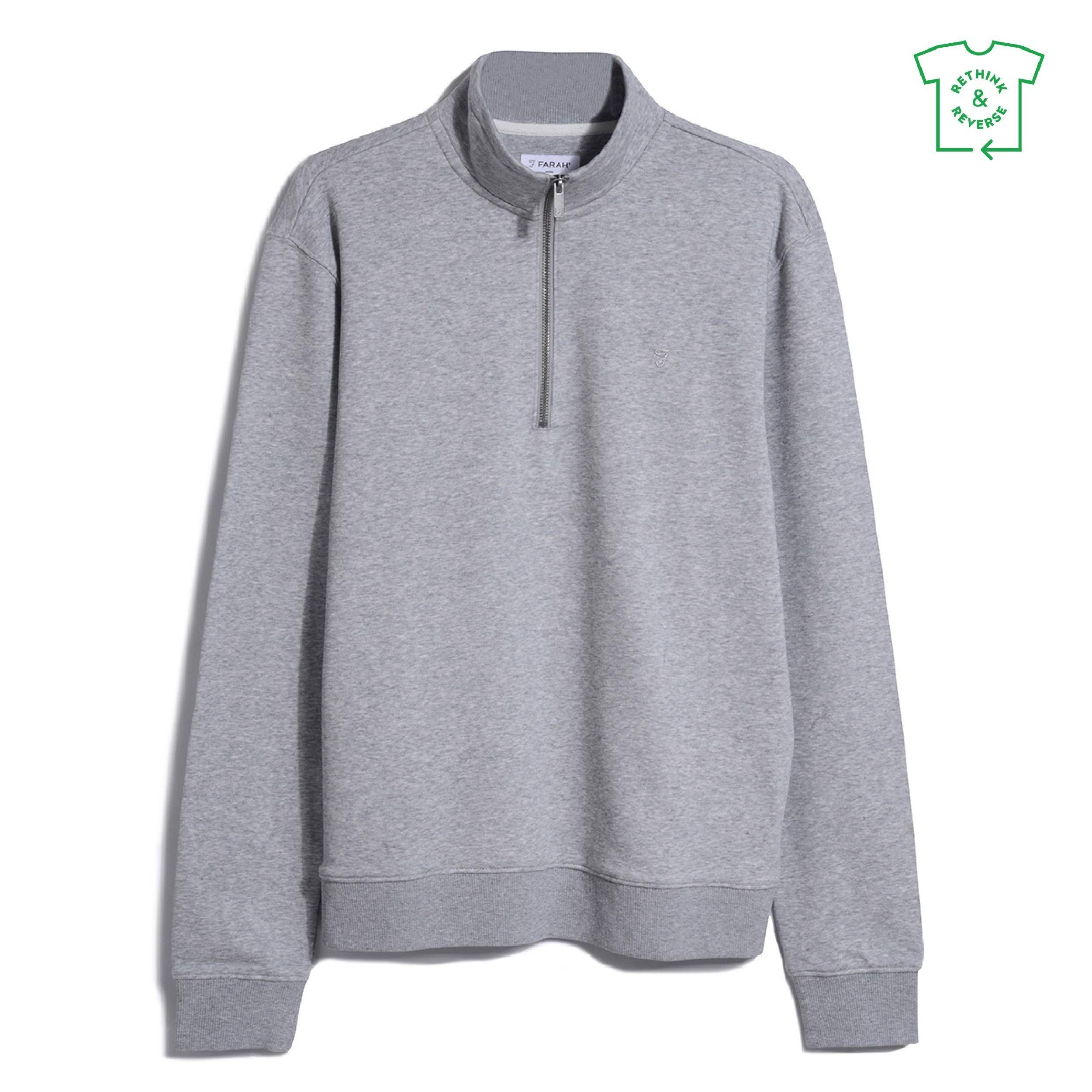 Grey Marl - Farah - Men's Aintree Crew Sweatshirt - 1