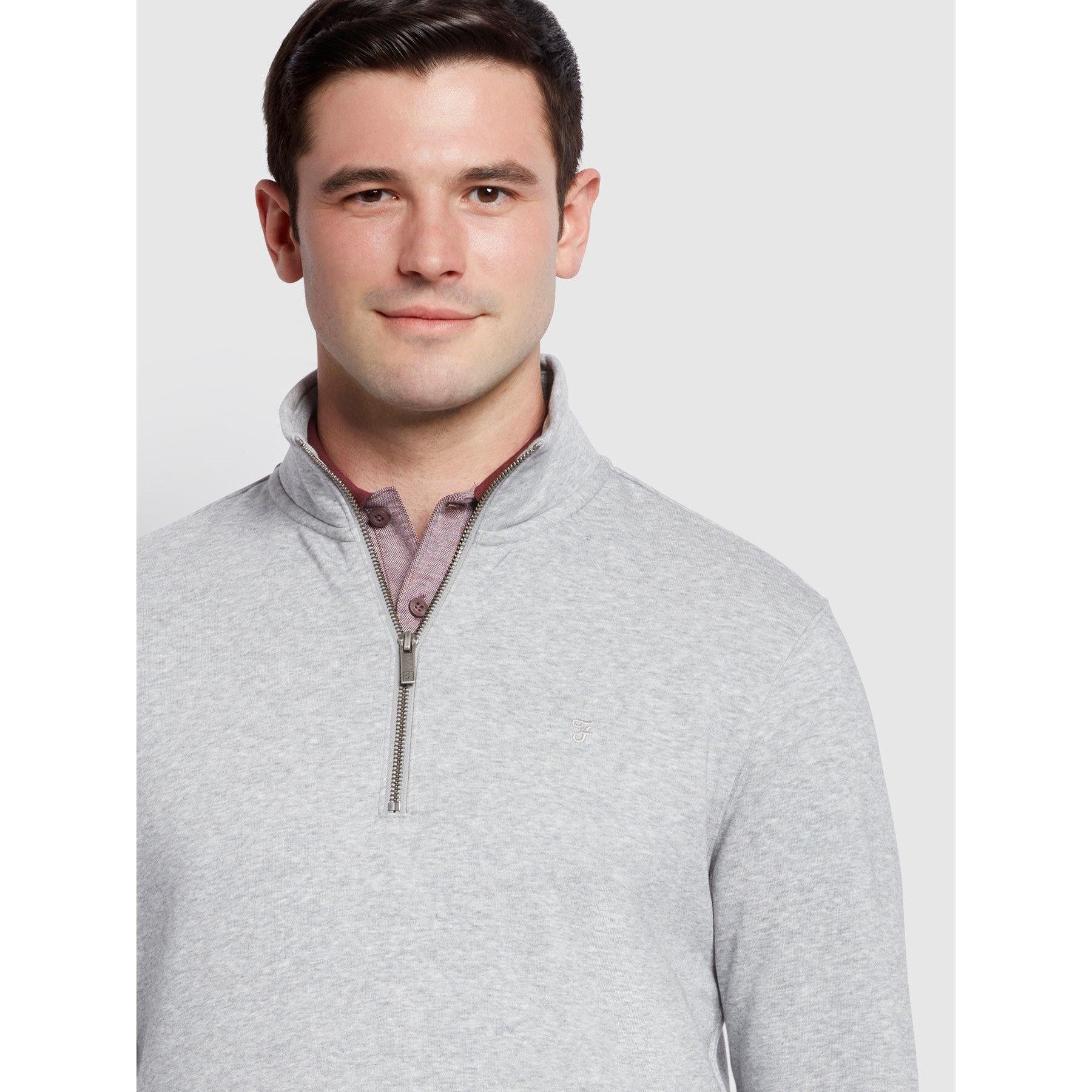 Grey Marl - Farah - Men's Aintree Crew Sweatshirt - 2