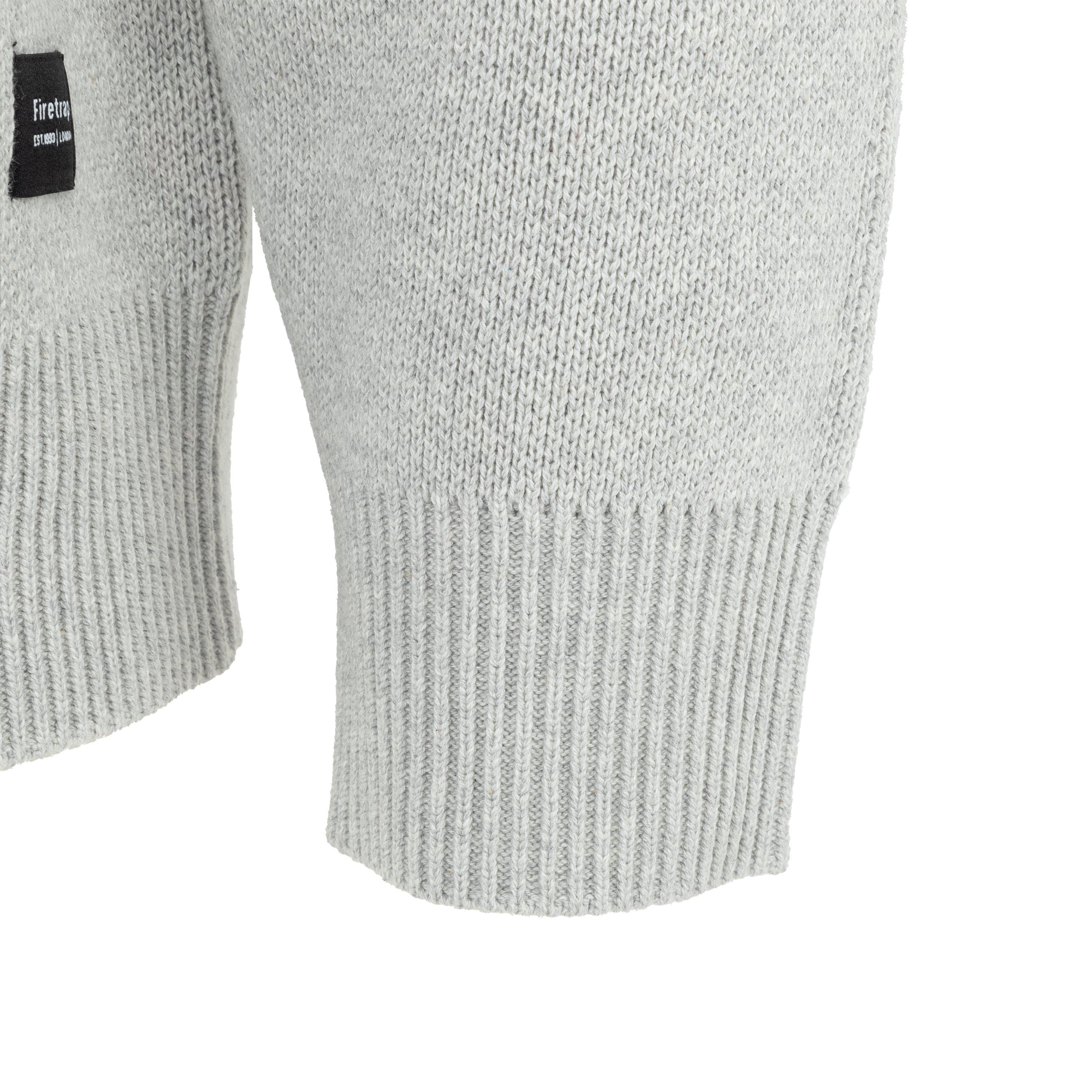 Light Grey - Firetrap - Crew Neck Sweater Knitted Jumper Men - 5