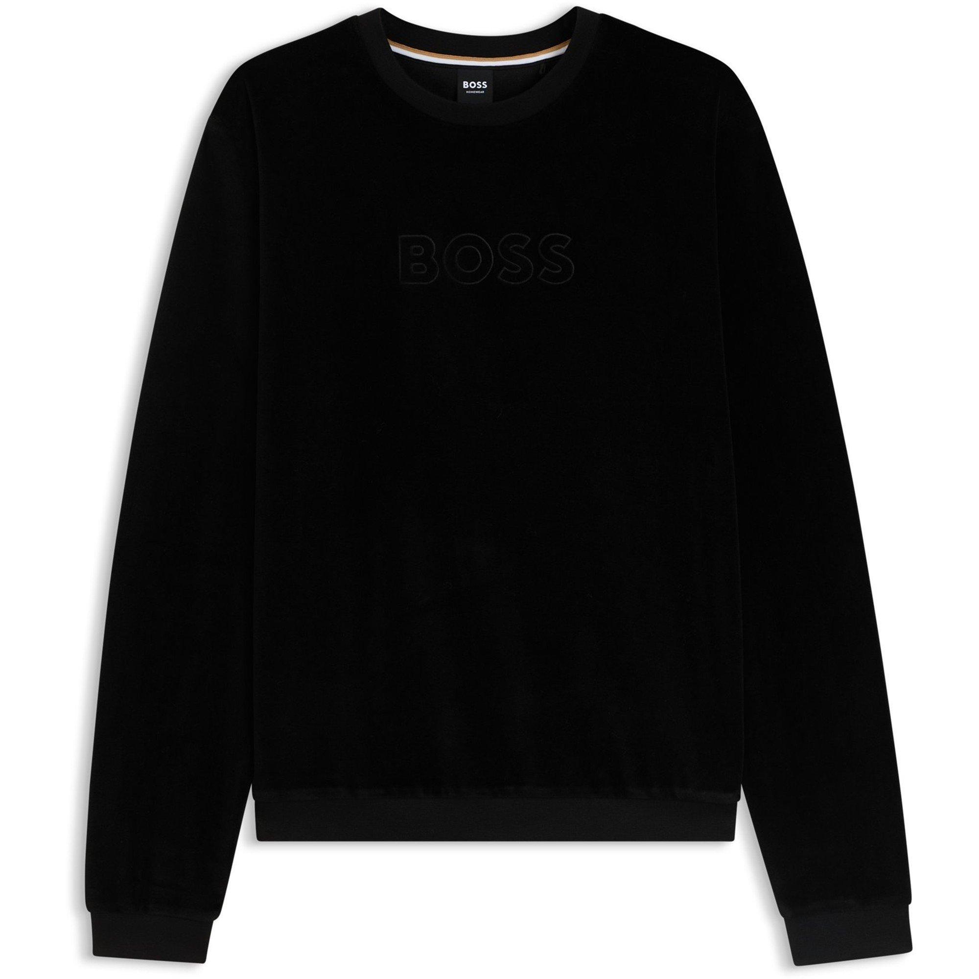Black - Hugo - Hugo Velour Sweatshirt 10275198 01 - 1