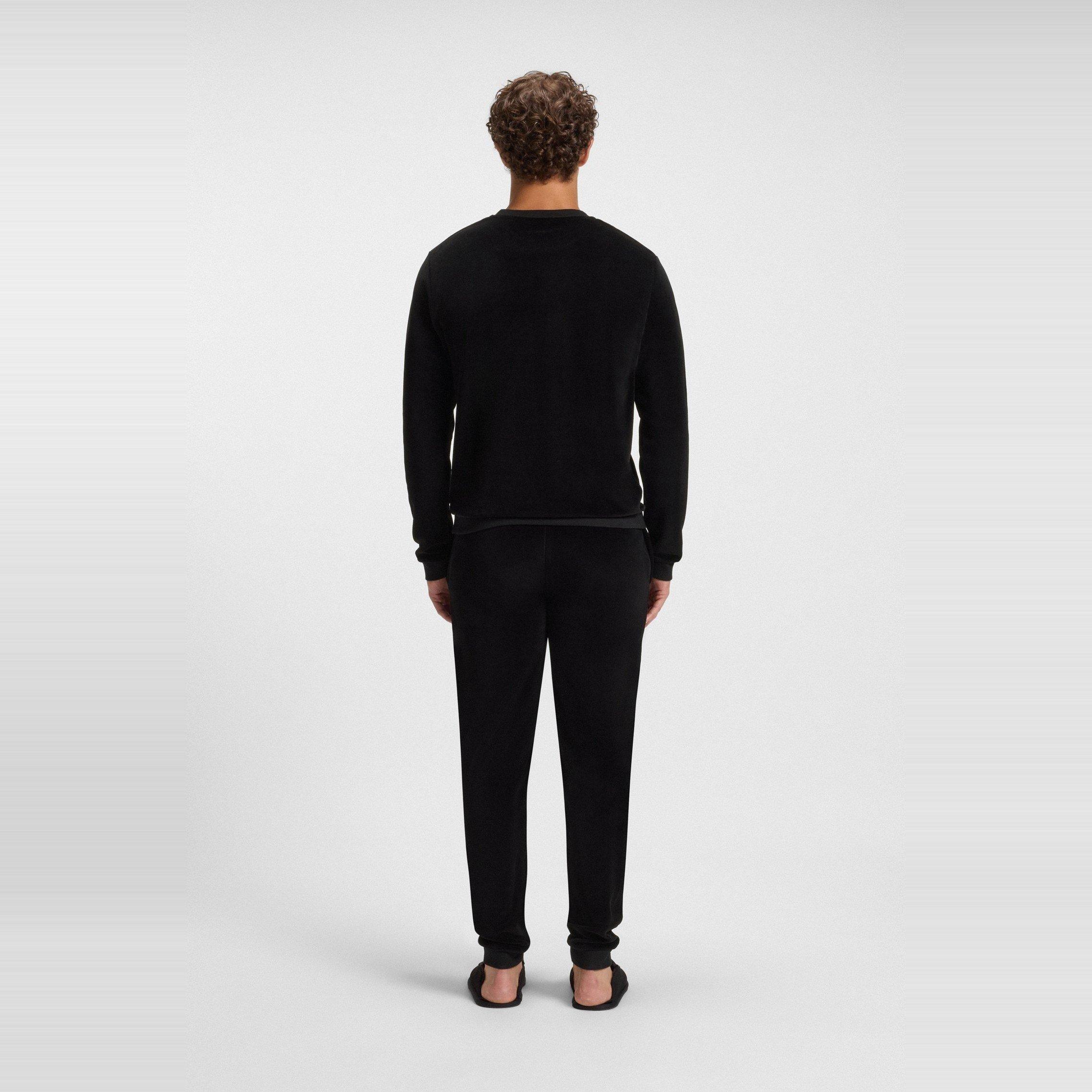 Black - Hugo - Hugo Velour Sweatshirt 10275198 01 - 3