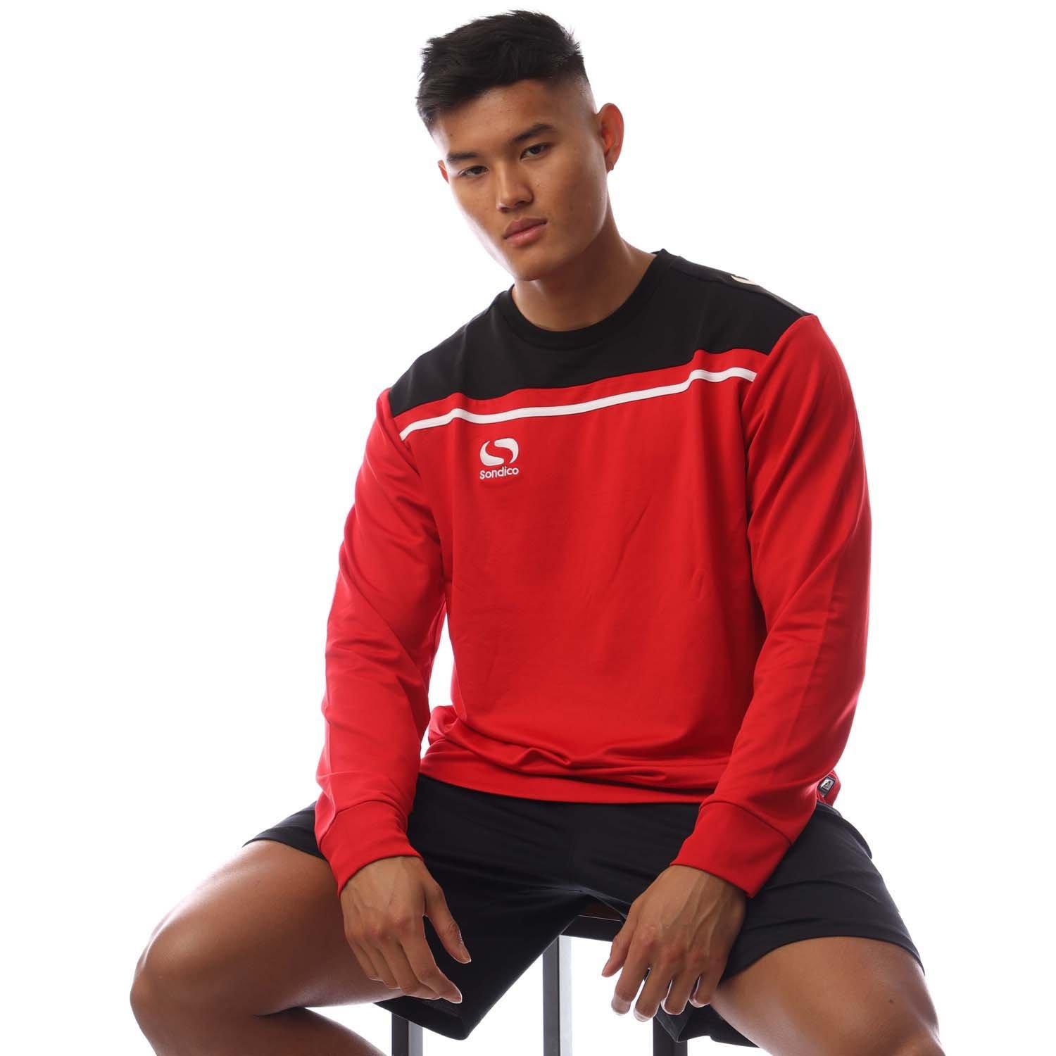 Red/Black - Sondico - Men's Performance Crew Sweatshirt - 4