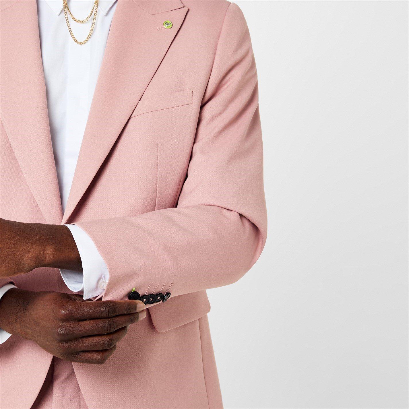 Pink - Twisted Tailor - Buscott Slim Fit Suit Jacket - 5