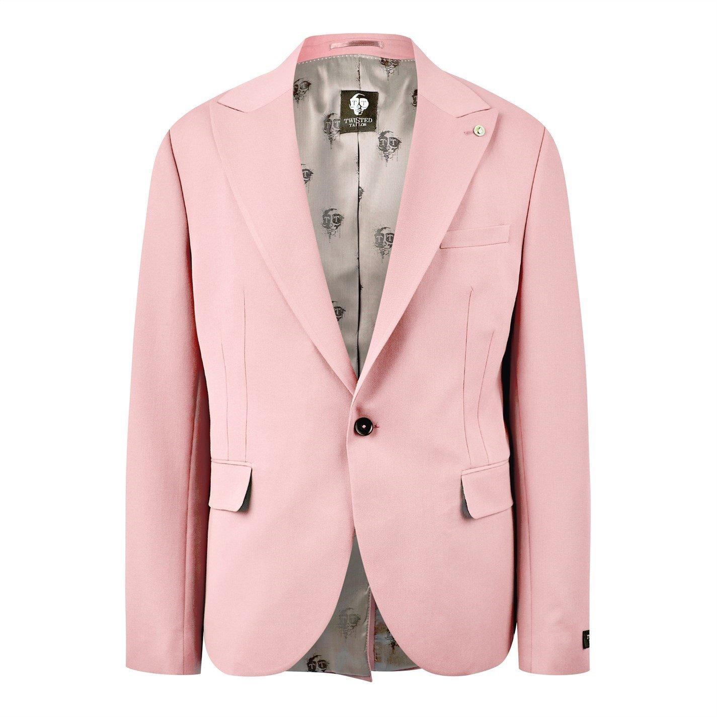 Pink - Twisted Tailor - Buscott Slim Fit Suit Jacket - 6