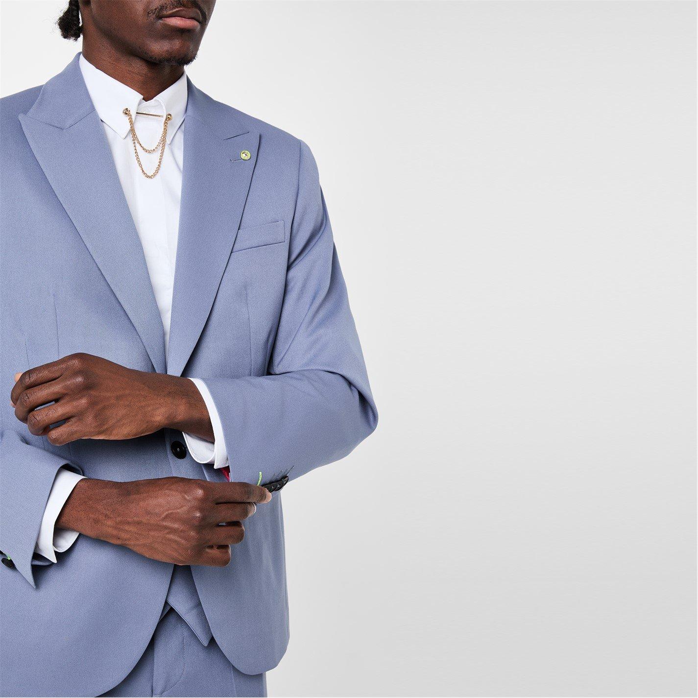 Cornflour Blue - Twisted Tailor - Buscott Slim Fit Suit Jacket - 10