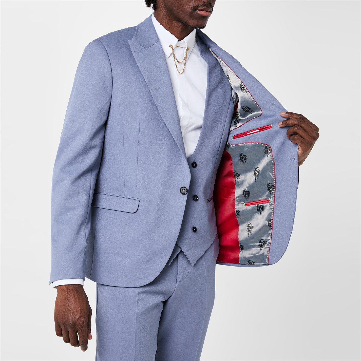 Cornflour Blue - Twisted Tailor - Buscott Slim Fit Suit Jacket - 3