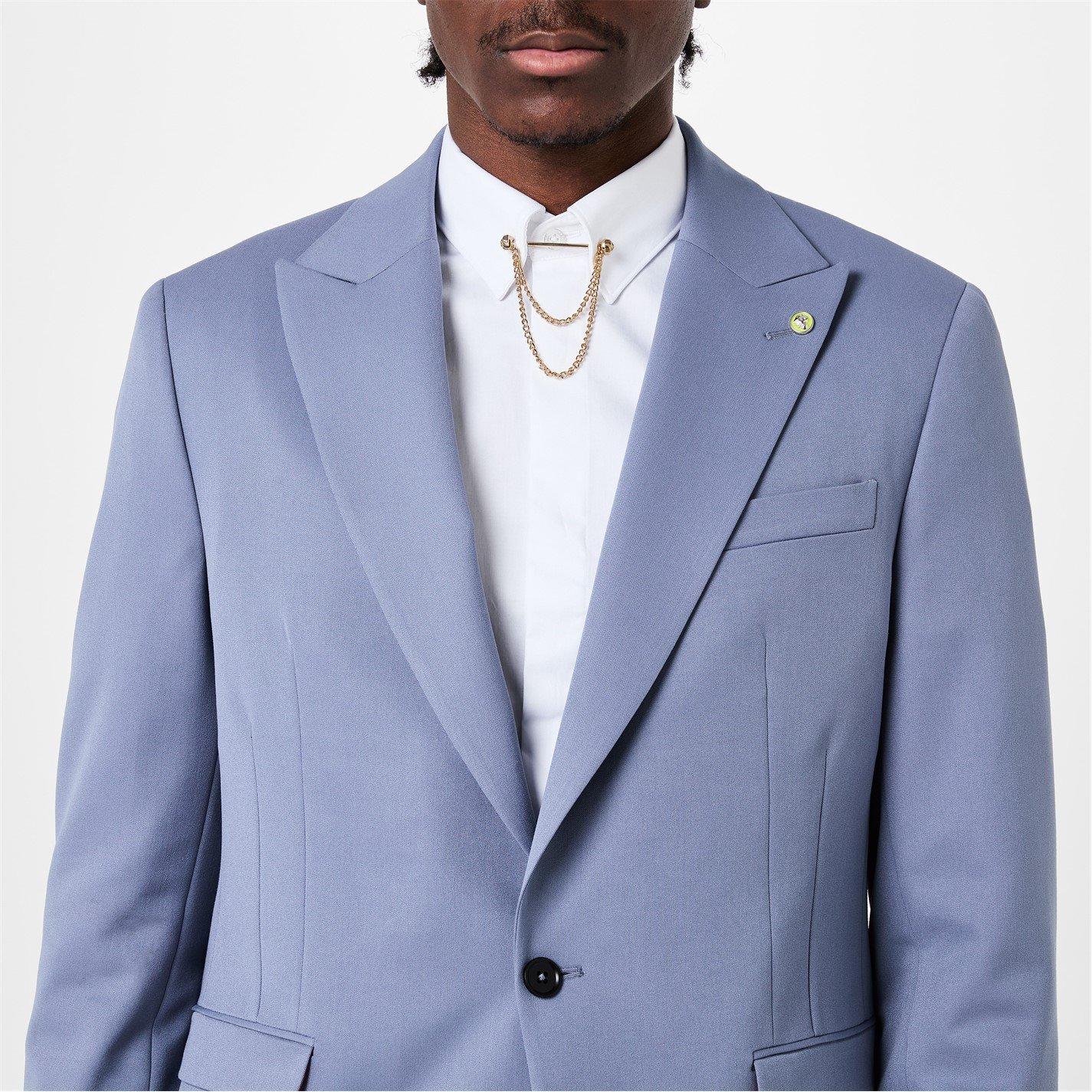 Cornflour Blue - Twisted Tailor - Buscott Slim Fit Suit Jacket - 5