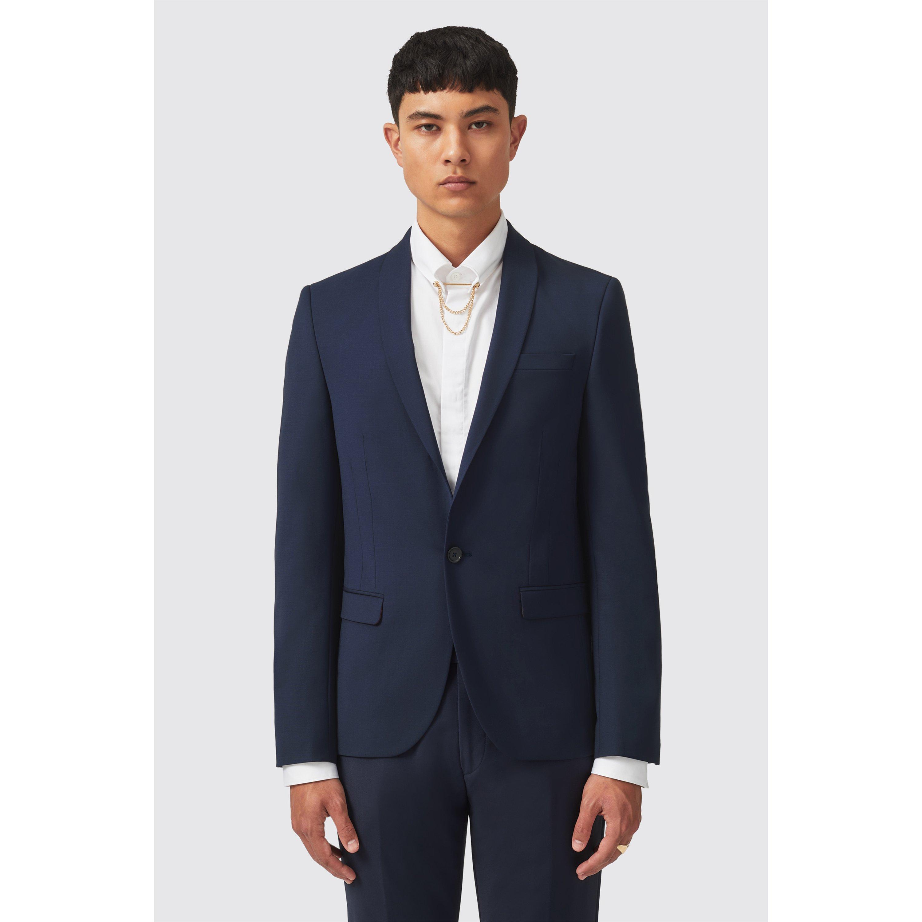 Navy - Twisted Tailor - Ellroy Skinny Fit Suit Jacket - 3