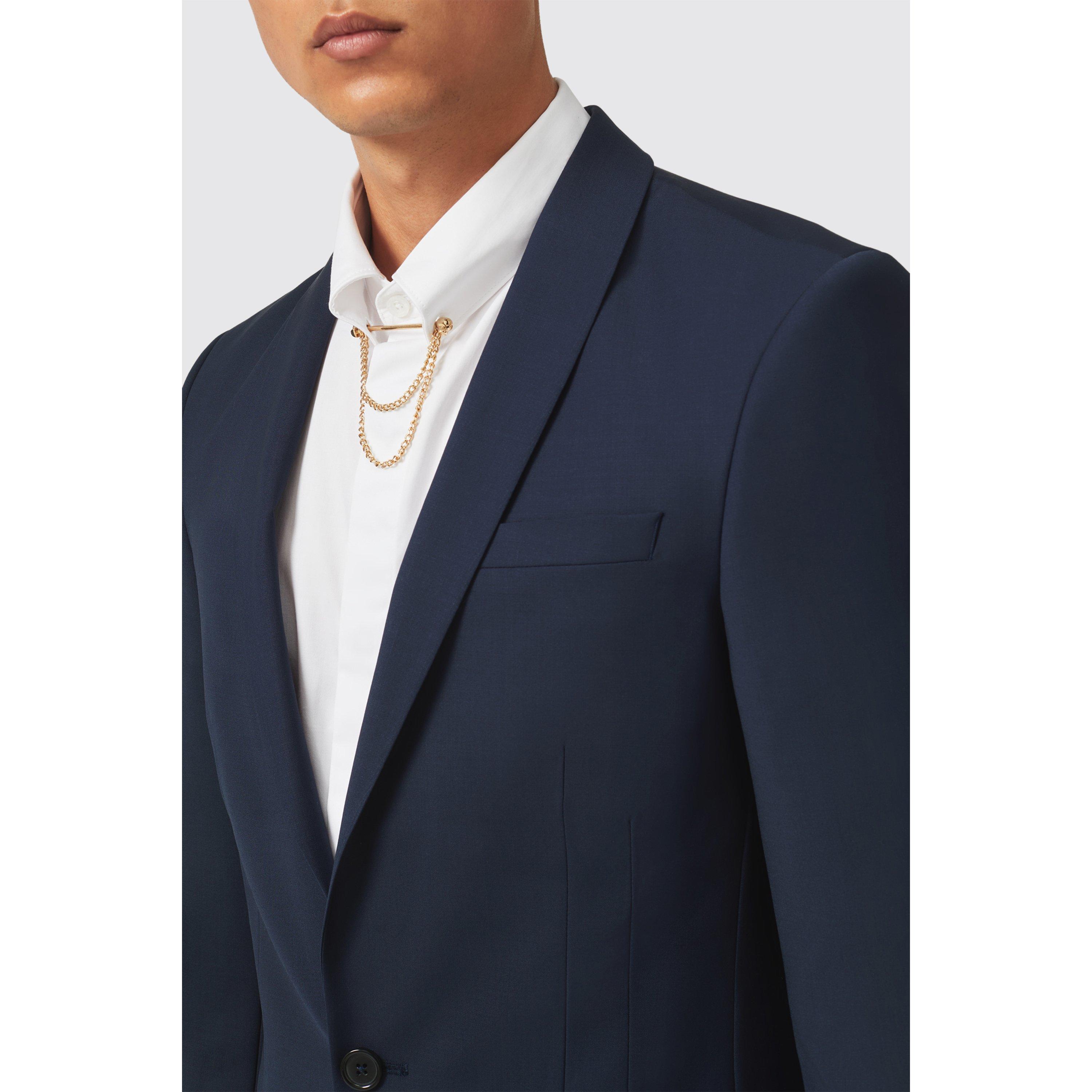 Navy - Twisted Tailor - Ellroy Skinny Fit Suit Jacket - 5