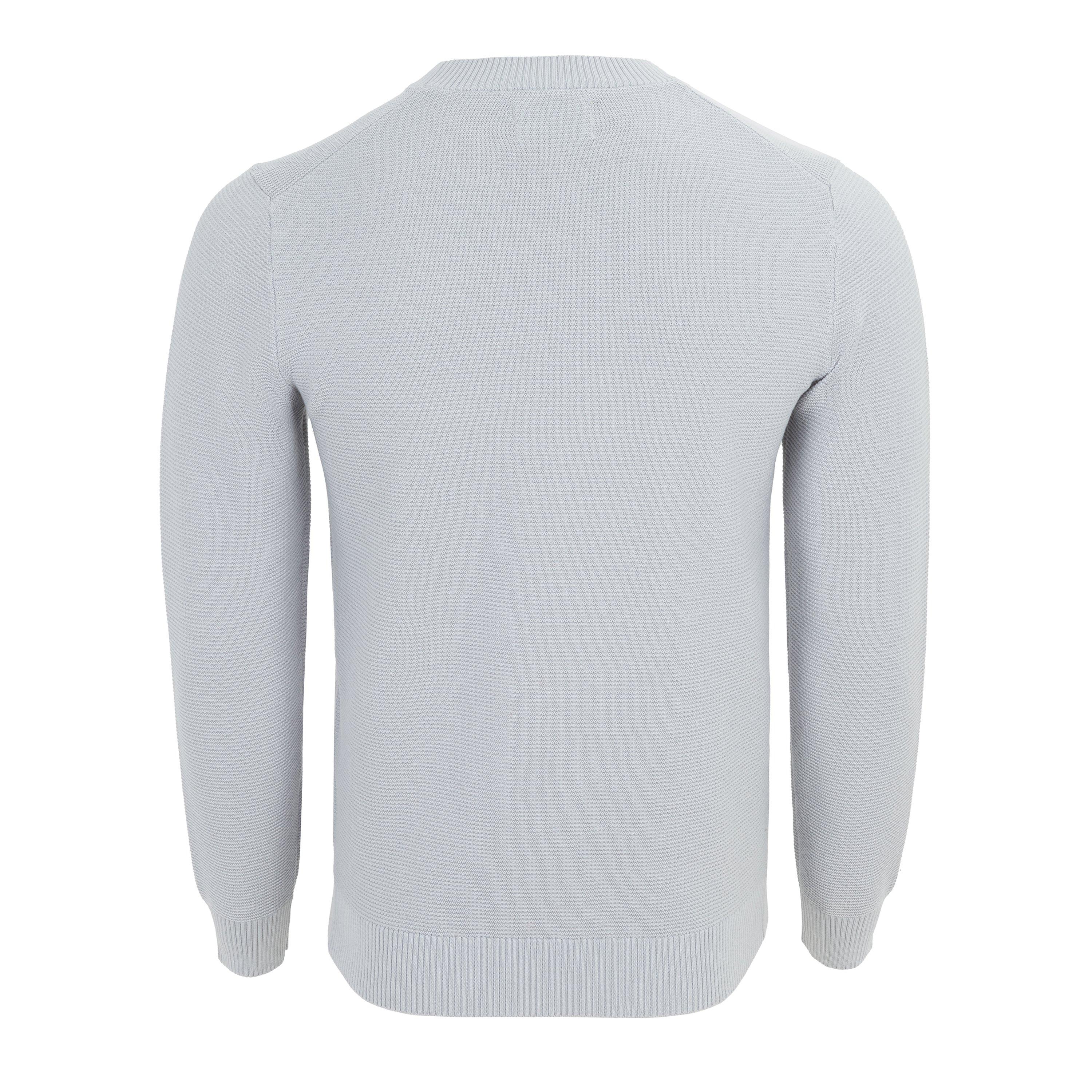 Light Grey - Firetrap - Crew Neck Jumper Knitted Pullover Men - 2