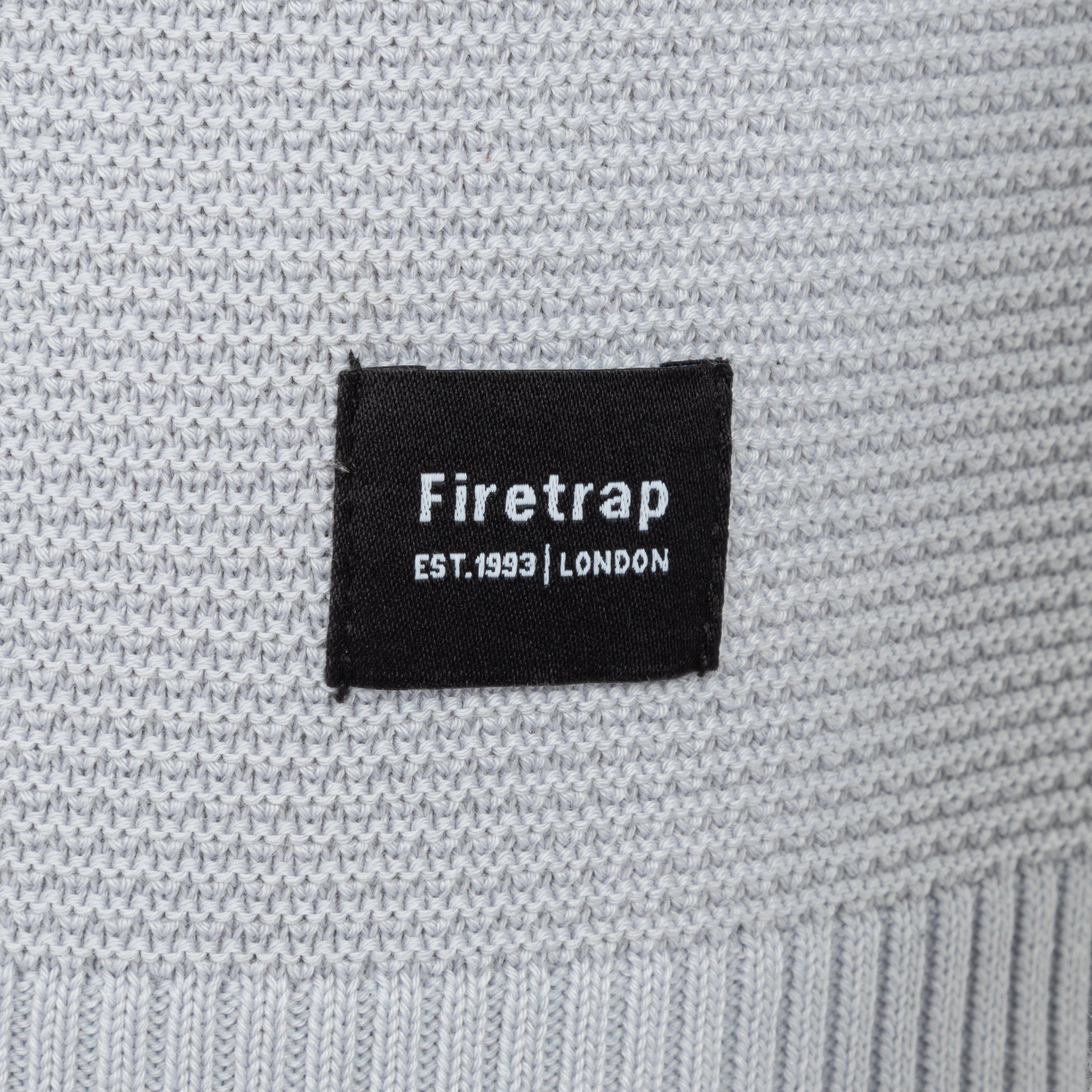 Light Grey - Firetrap - Crew Neck Jumper Knitted Pullover Men - 4