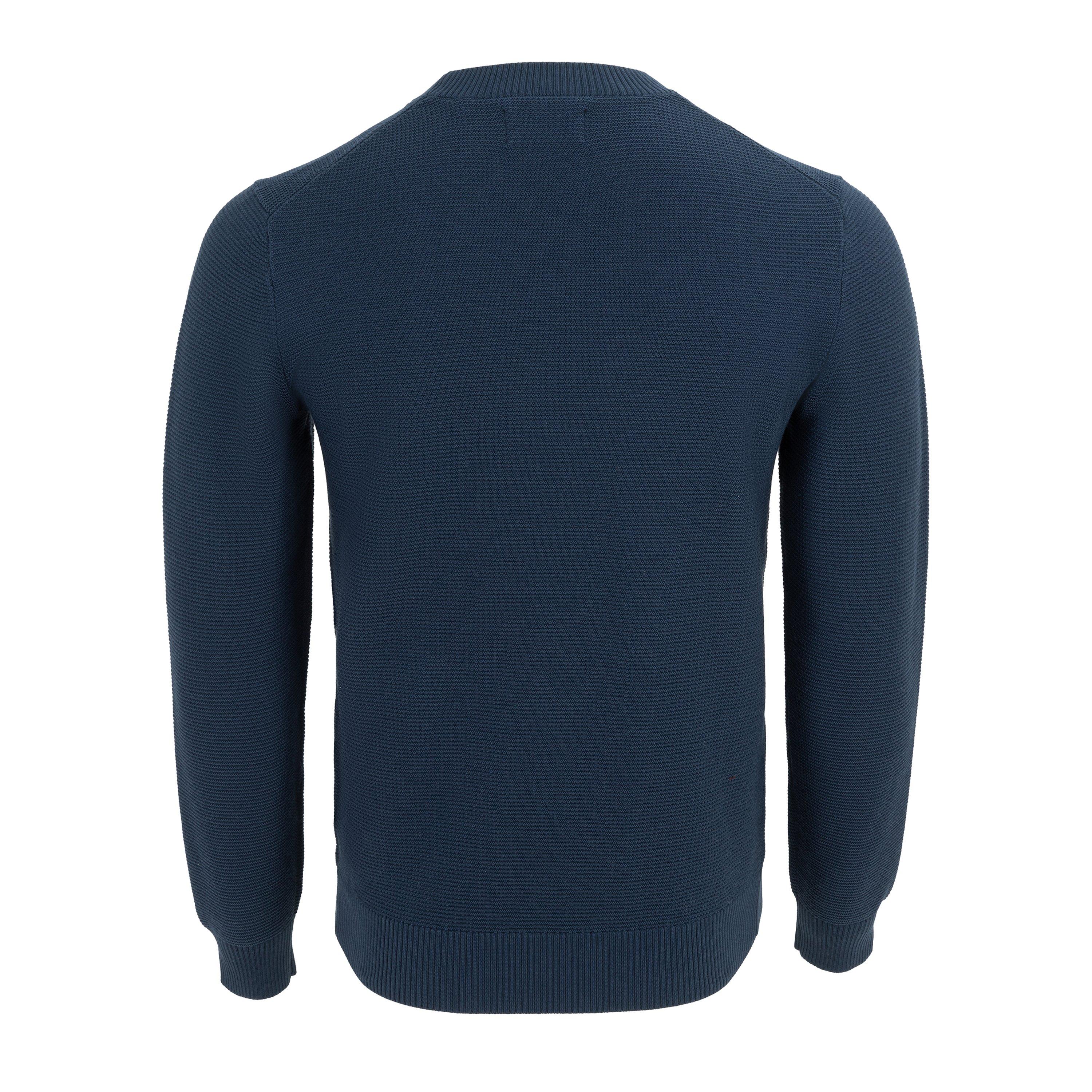 Azul marino - Firetrap - Crew Neck Jumper Knitted Pullover Men - 2