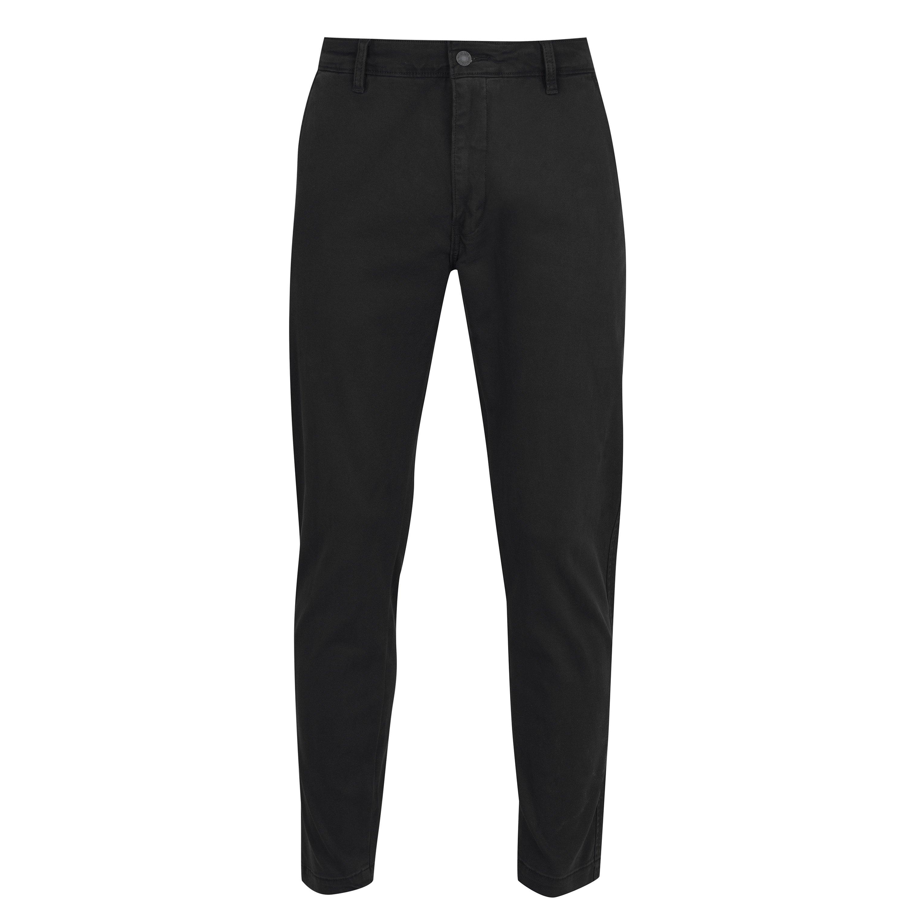 Levis Men's Chino Regular Tapered Trousers - Mineral Black - 30W R