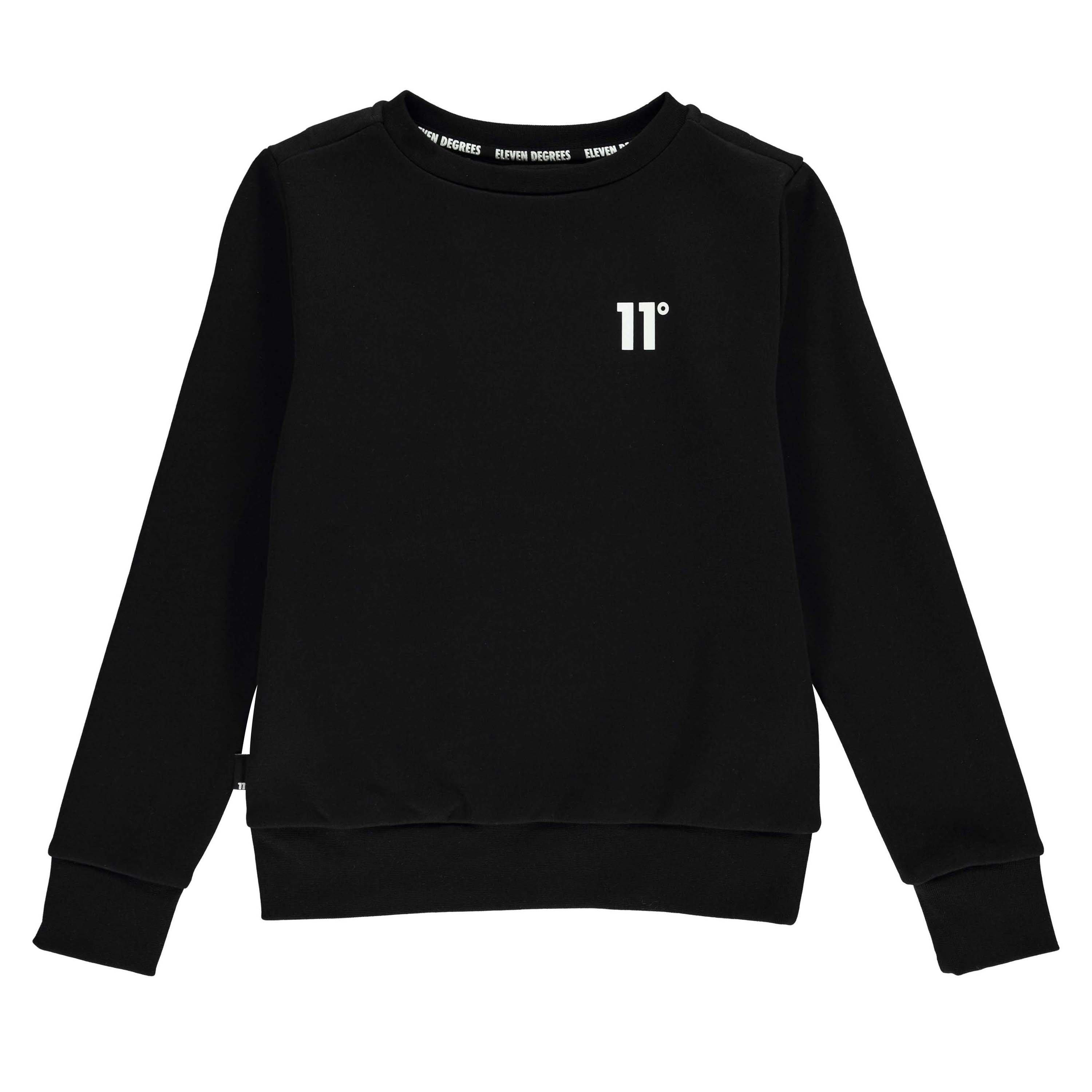 Schwarz - 11 Degrees - Core Crew Neck Sweatshirt - 1
