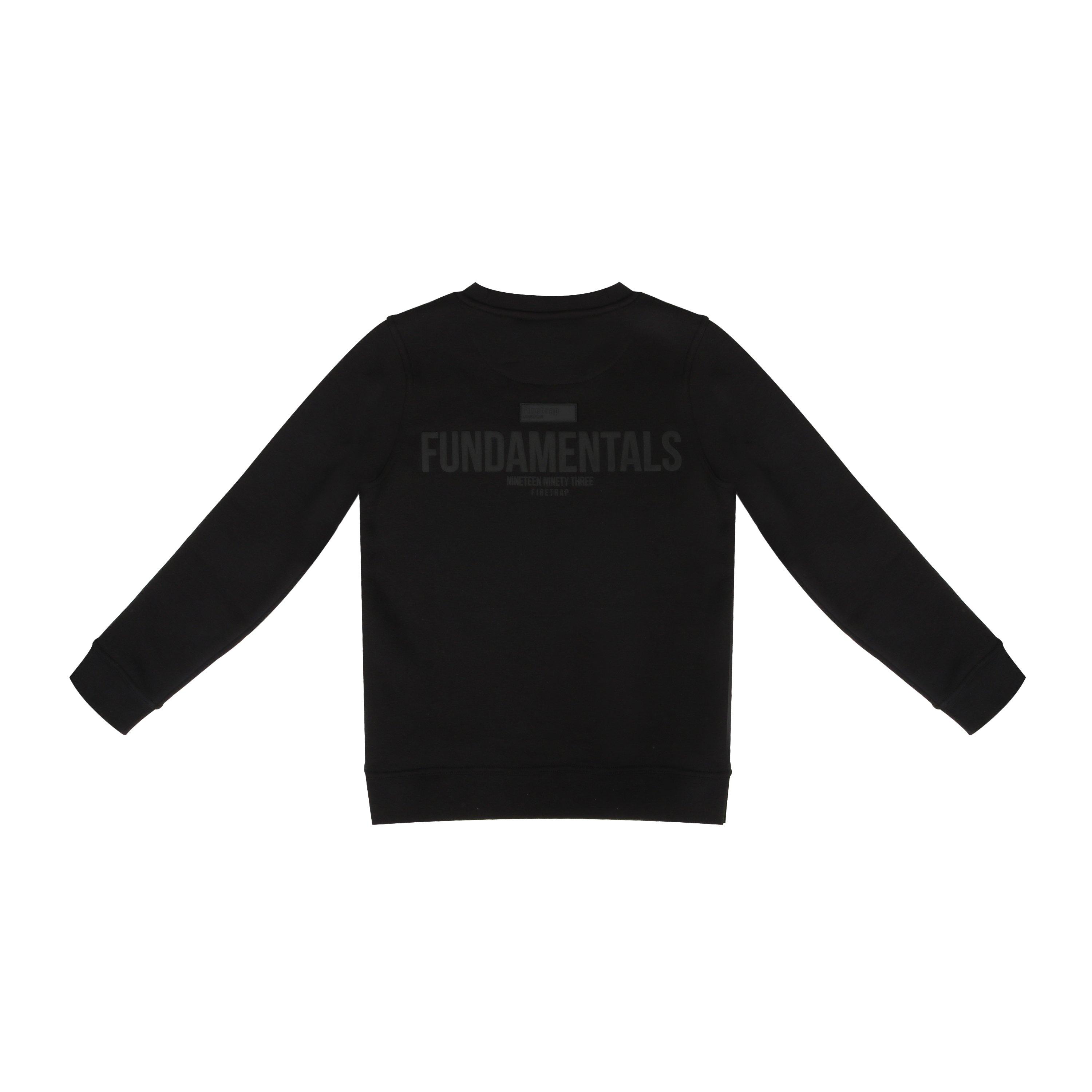 Firetrap Boys Kids' Puff Crew Sweatshirt - Black - 9-10 (M)