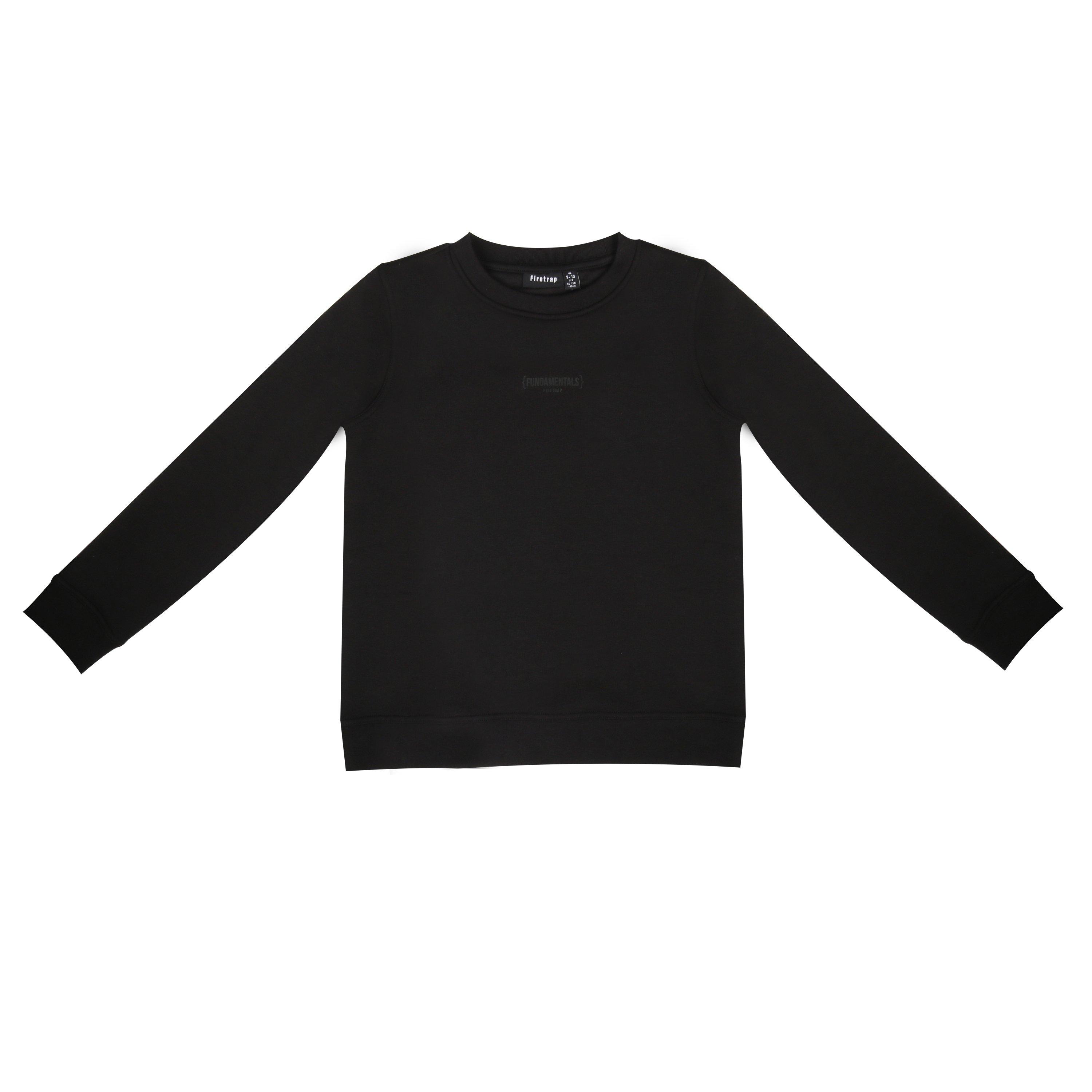 Negro - Firetrap - Puff Crew Sweatshirt - 2