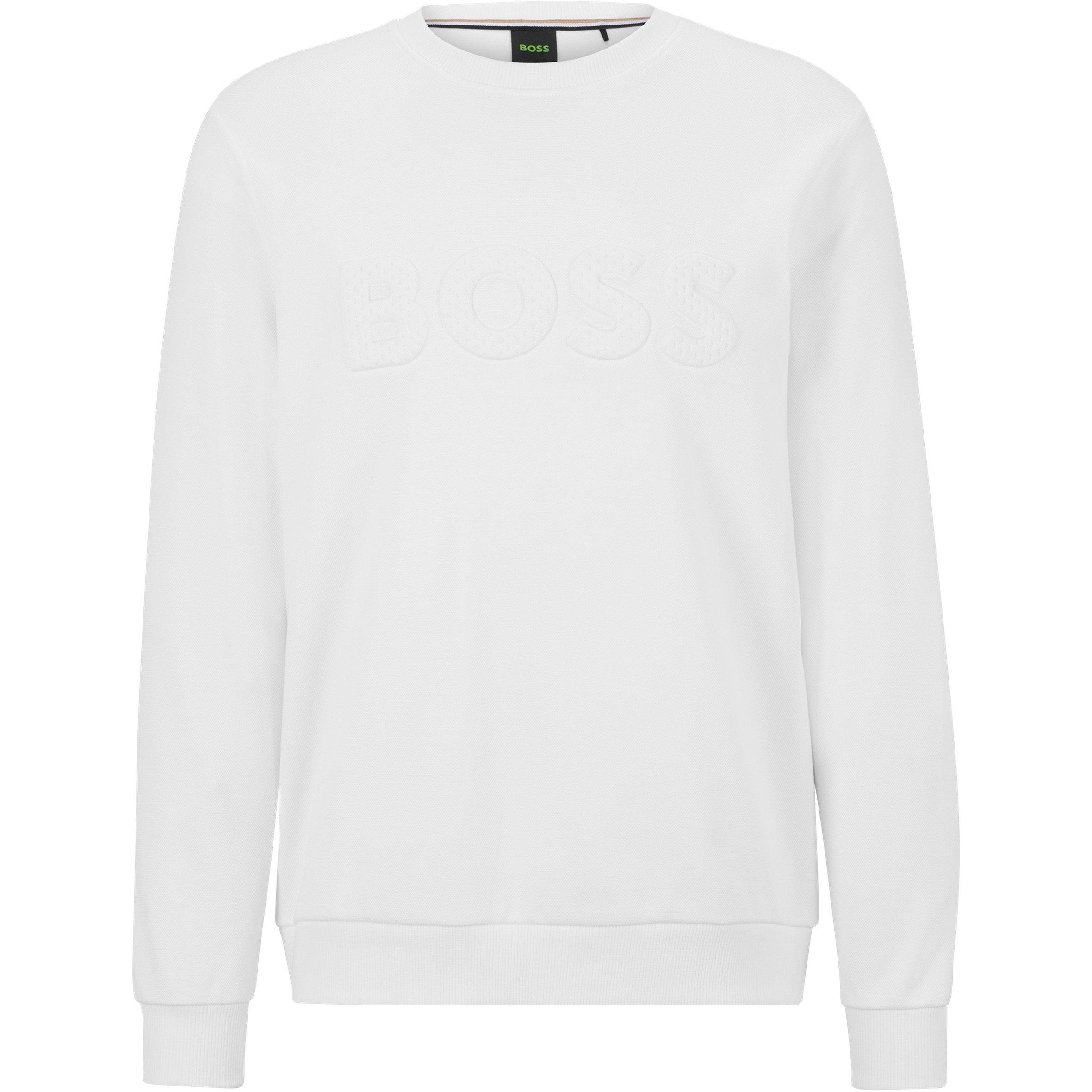 White - Boss - Men's Salbocomfort Crew Sweater - 1