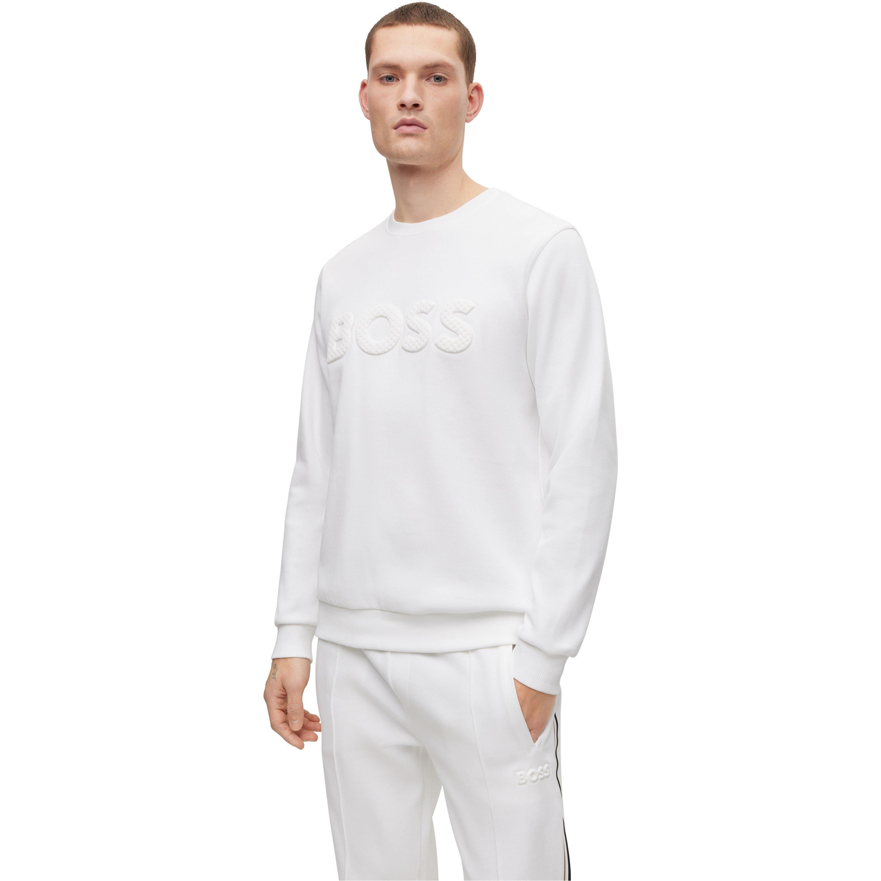 White - Boss - Men's Salbocomfort Crew Sweater - 2