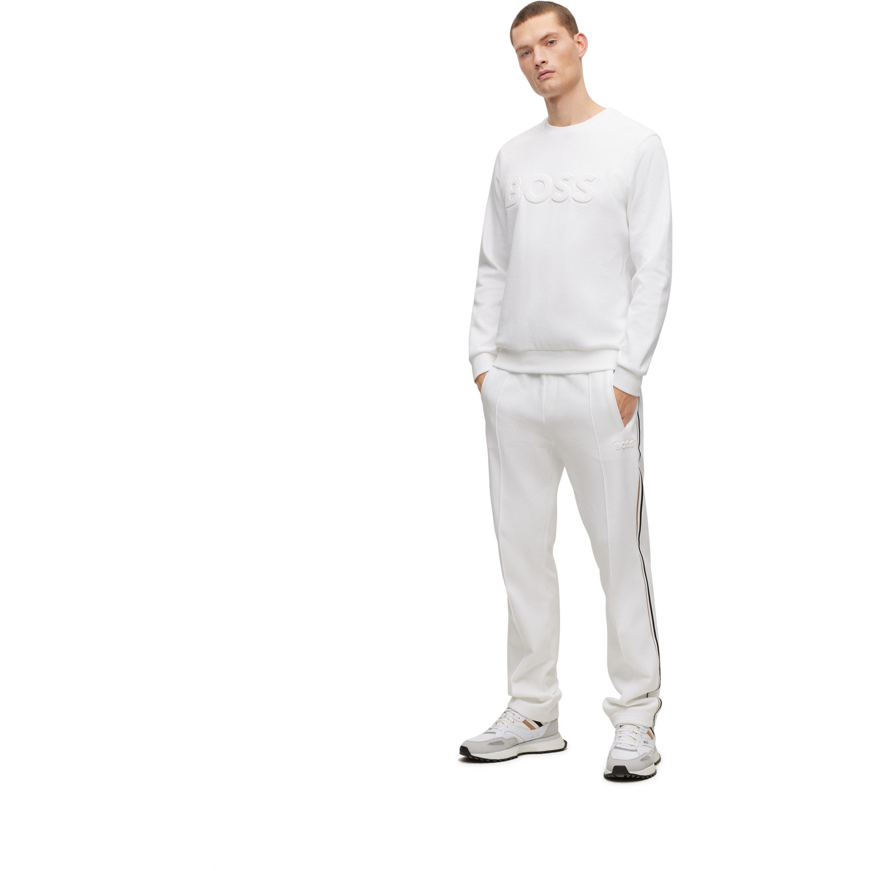 White - Boss - Men's Salbocomfort Crew Sweater - 5