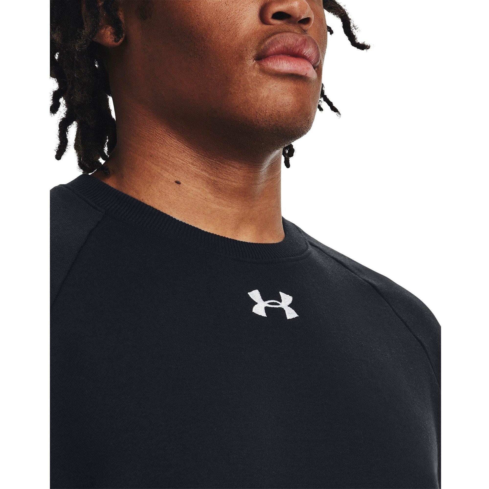 Preto - Under Armour - Armour UA Rival Fleece Crew Mens - 12