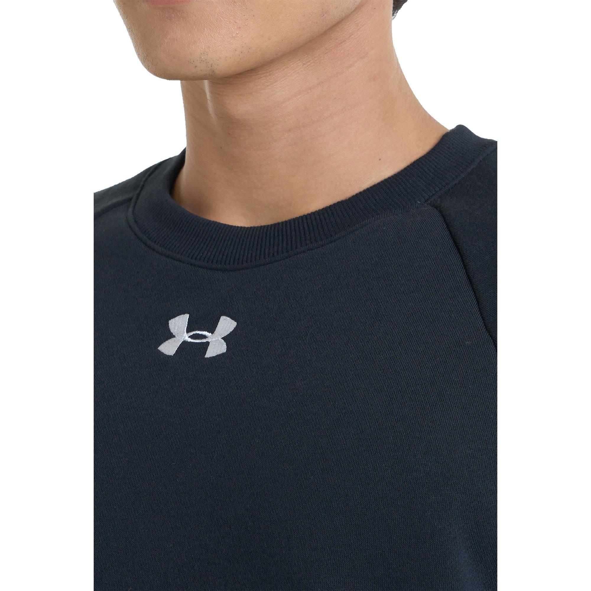 Preto - Under Armour - Armour UA Rival Fleece Crew Mens - 14