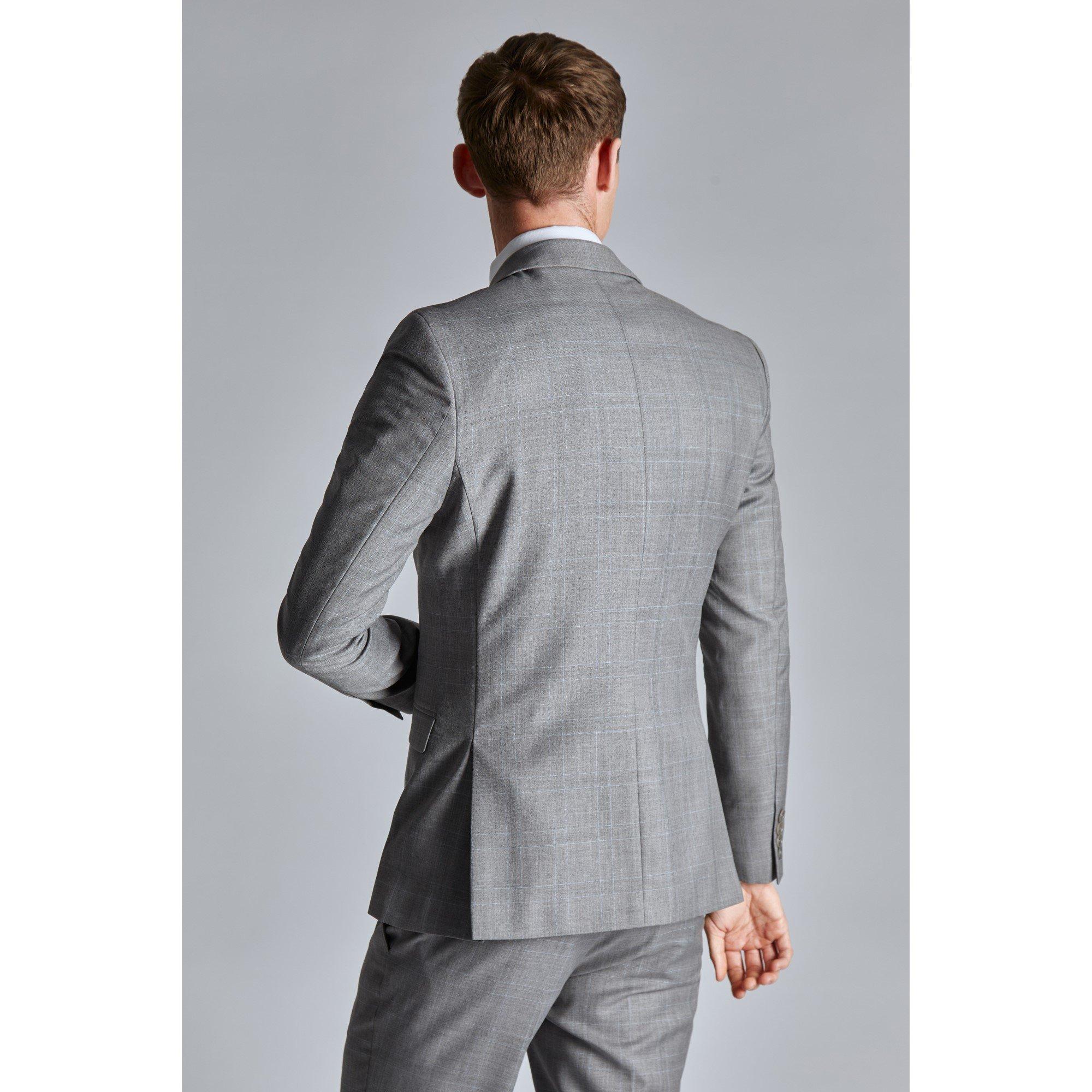 Grijze ruit. - Ted Baker - Men's Indus Slim Fit Check Suit Jacket - 3