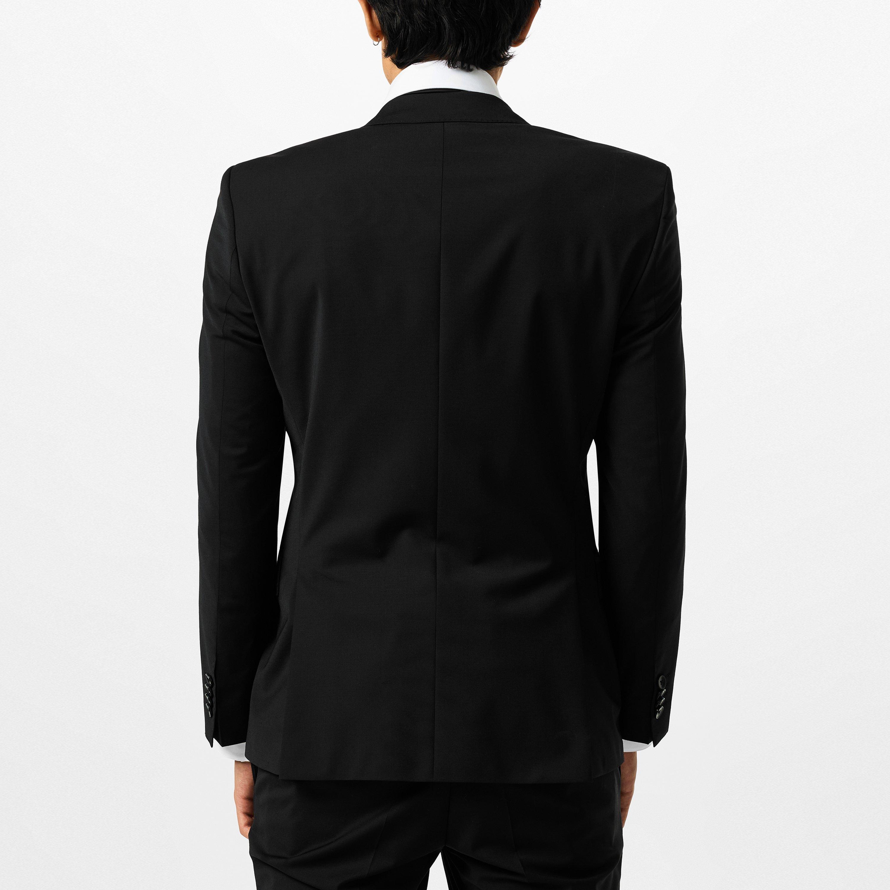 Black 001 - Boss - Men's HBB Huge MM Suit Jacket, Distinguished Tailoring - 4