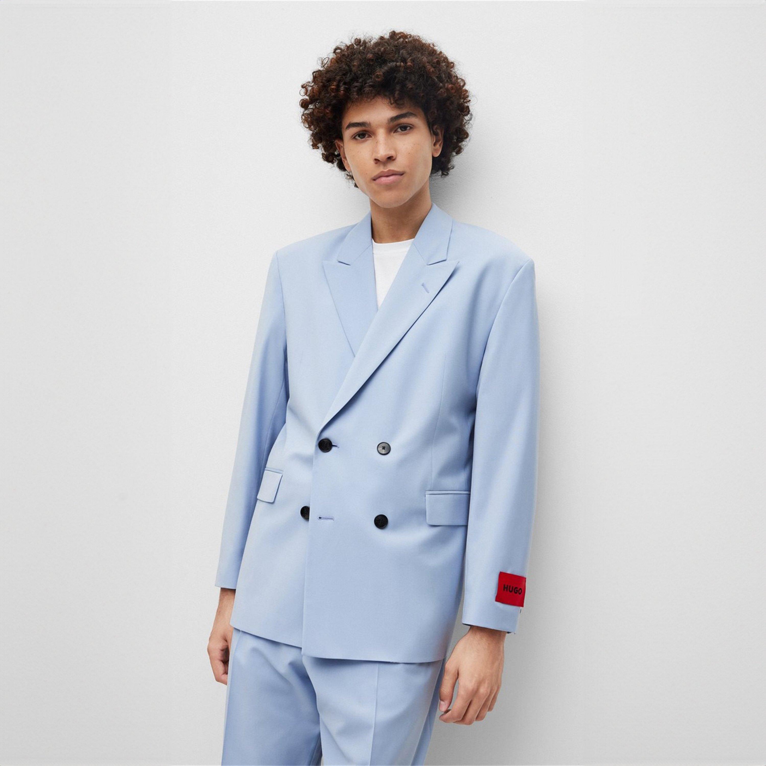 Pastel Blue - Hugo - Men's Urban232x Suit Jacket - 3